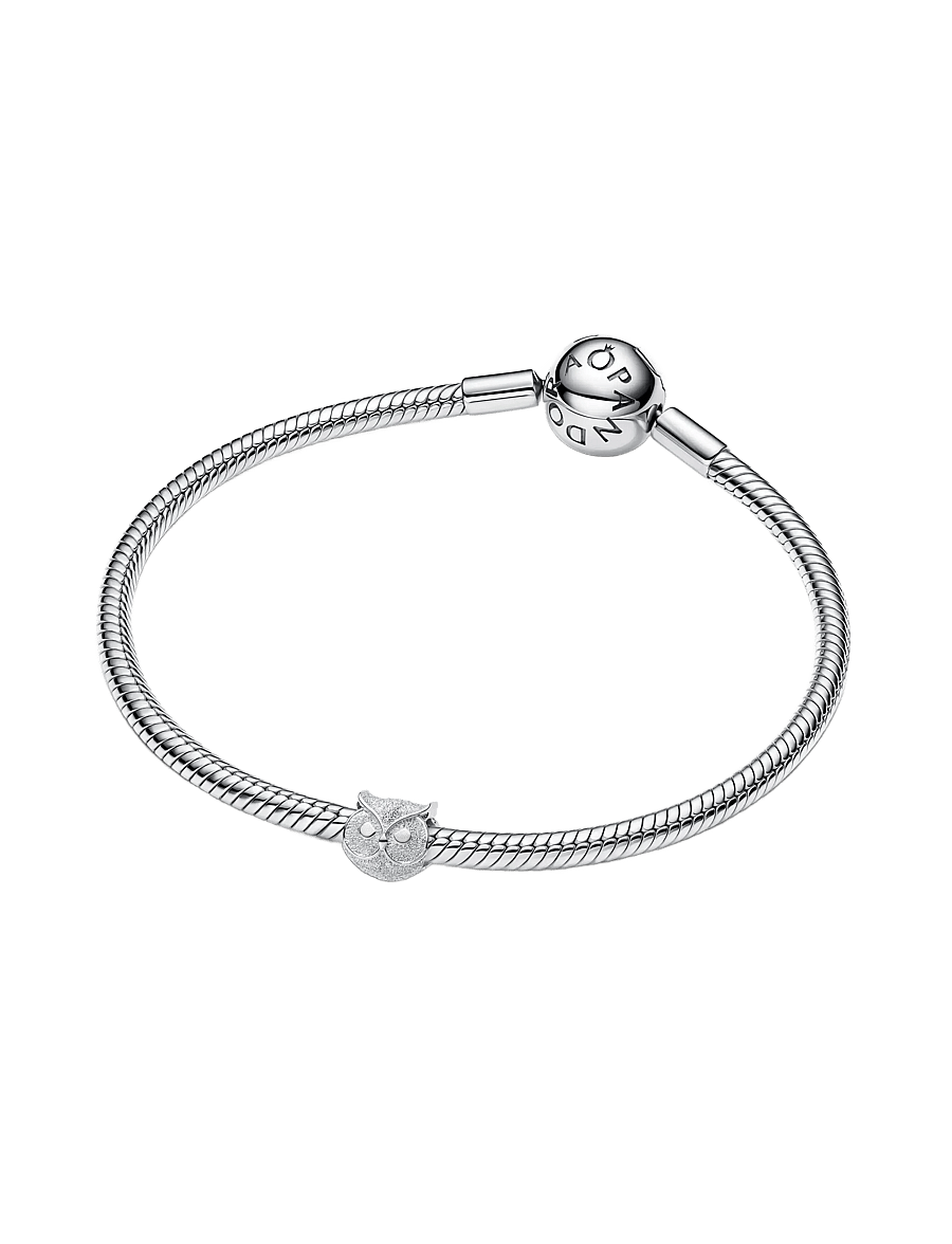 Pandora - Textured Owl Mini Charm - vedhæng - no color - 1