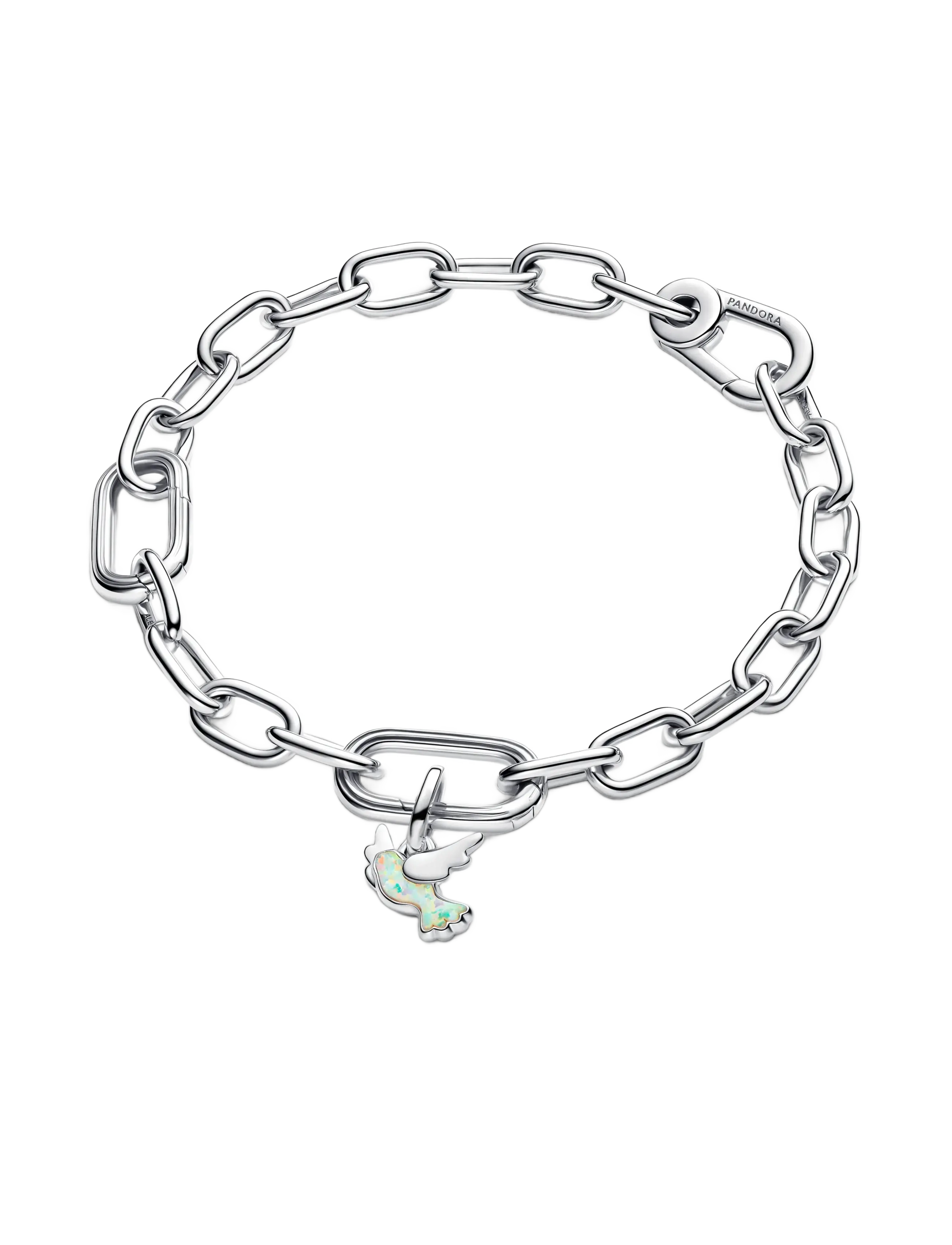 Pandora - White Dove Mini Dangle Charm - hangers - white - 3