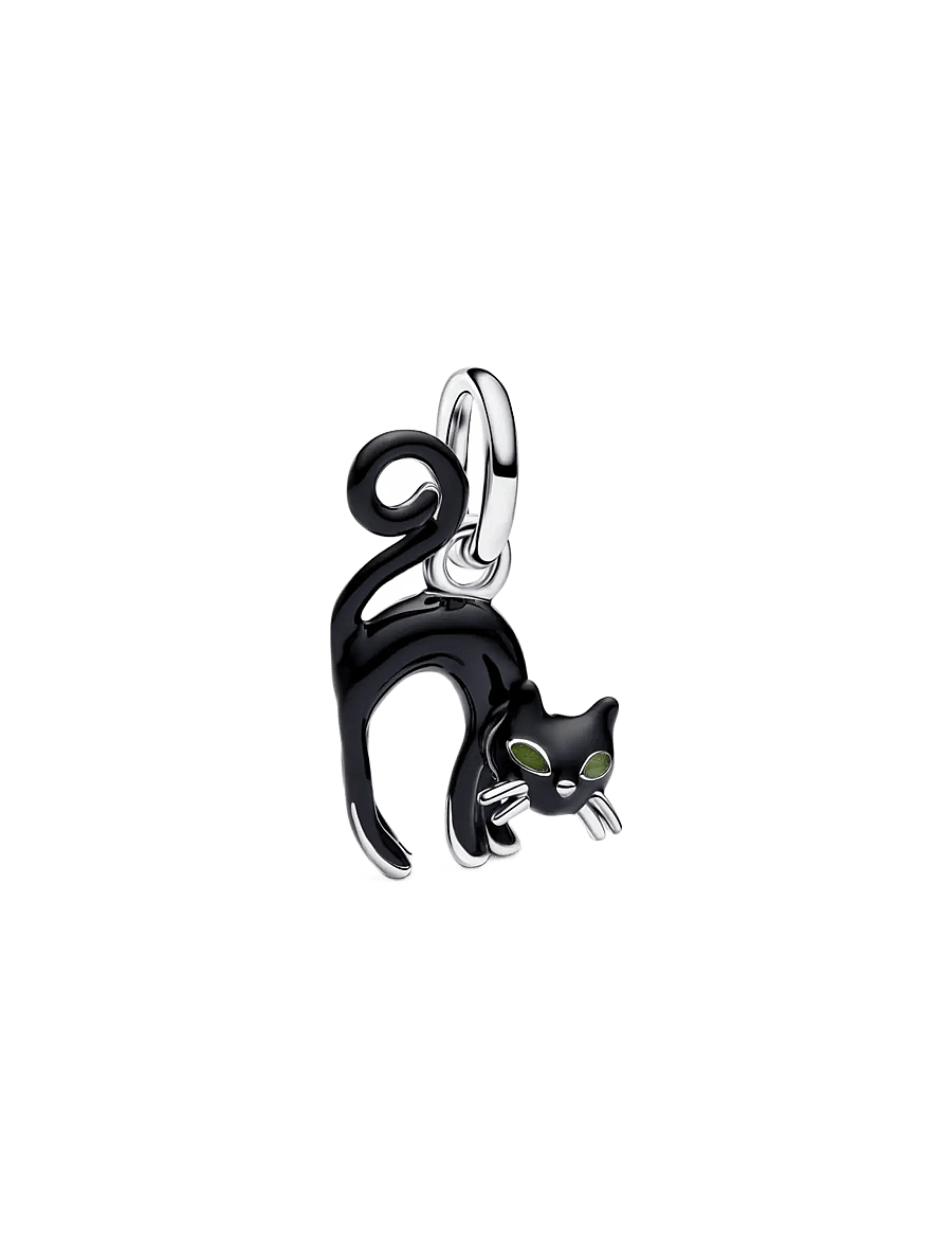 Pandora - Black Cat Dangle Charm - hängen & berlocker - black - 1