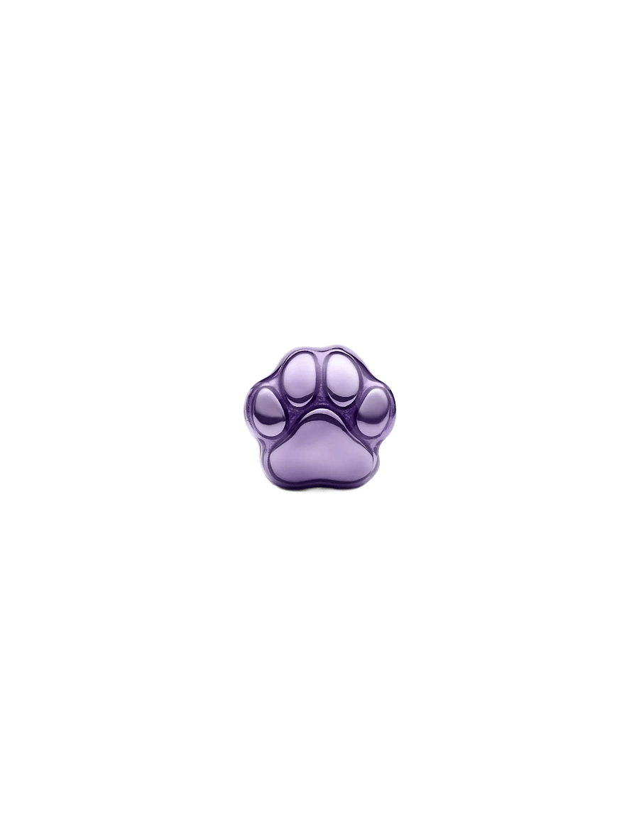 Pandora - Purple Paw Mini Charm - hängen & berlocker - purple - 1