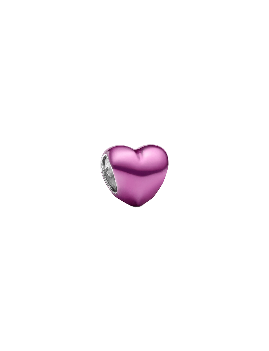 Pandora - Pink Heart Mini Charm - vedhæng - pink - 1