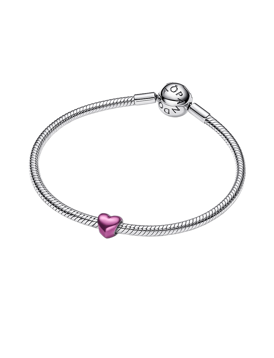 Pandora - Pink Heart Mini Charm - vedhæng - pink - 3