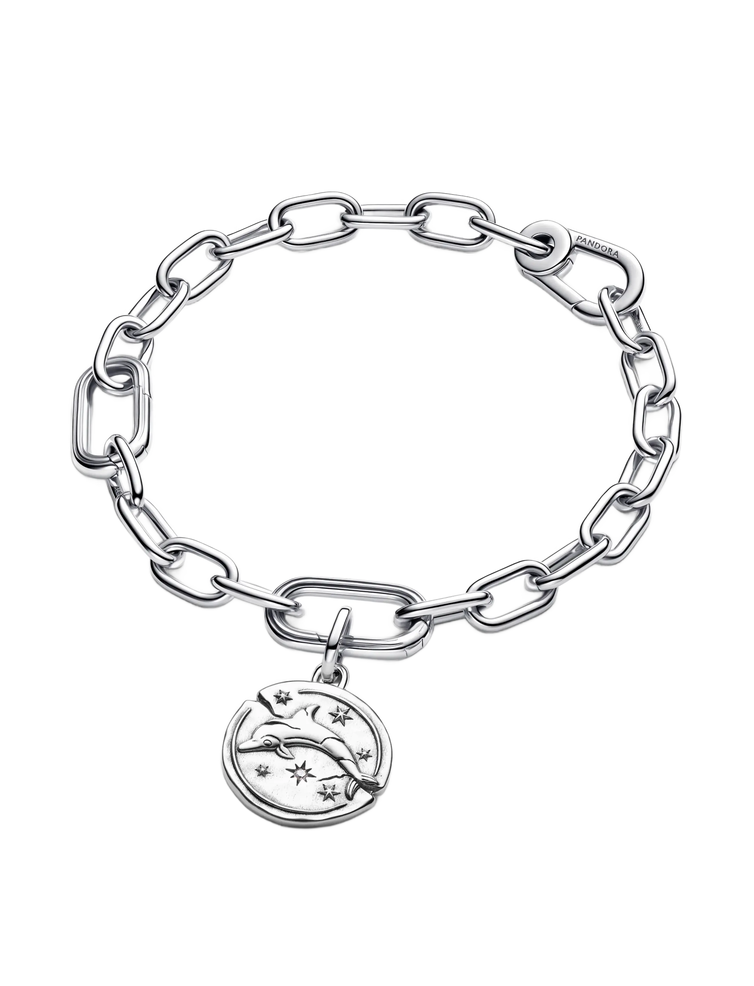 Pandora - Dolphin Medallion Charm - hängen & berlocker - clear - 2