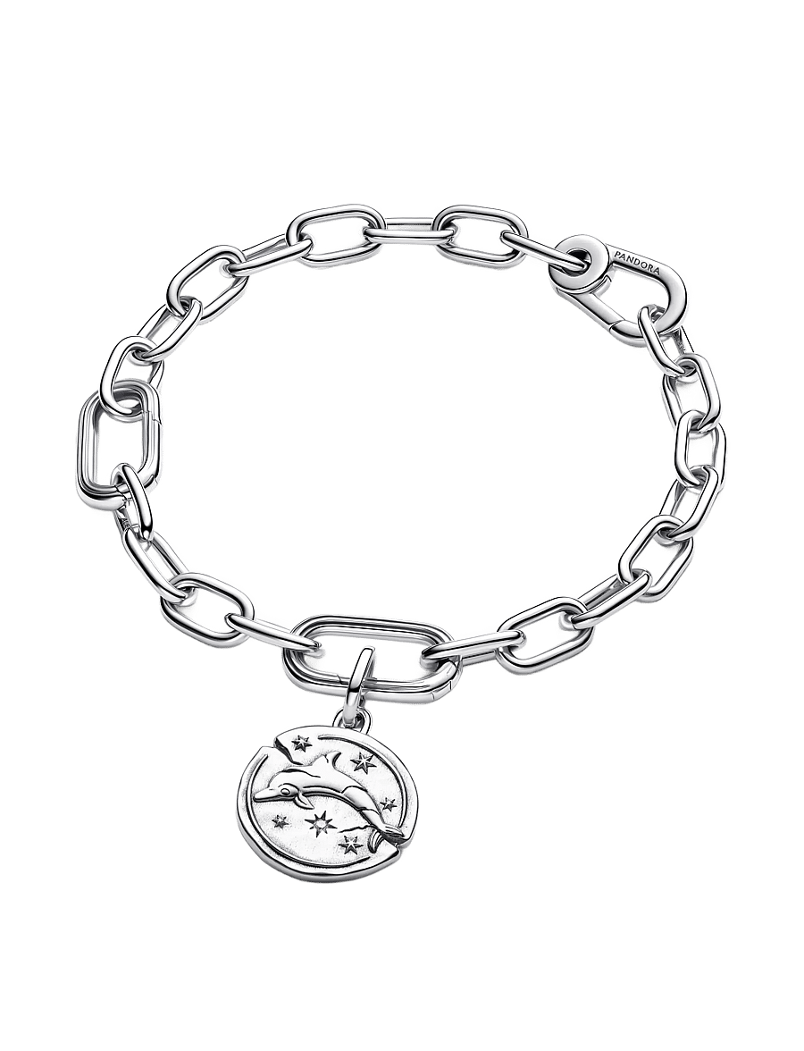 Pandora - Dolphin Medallion Charm - hängen & berlocker - clear - 2