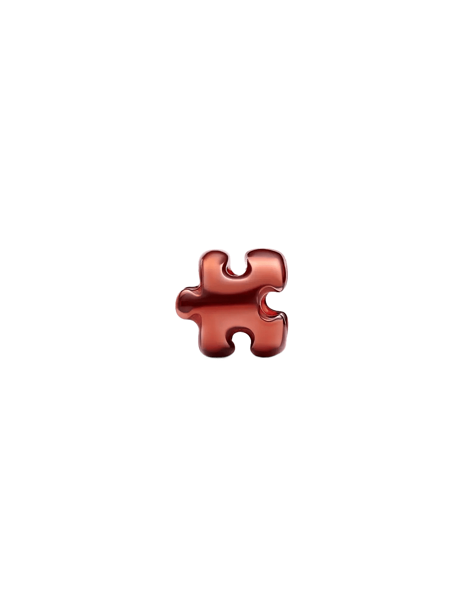 Pandora - Orange Puzzle Piece Mini Charm - hängen & berlocker - orange - 2