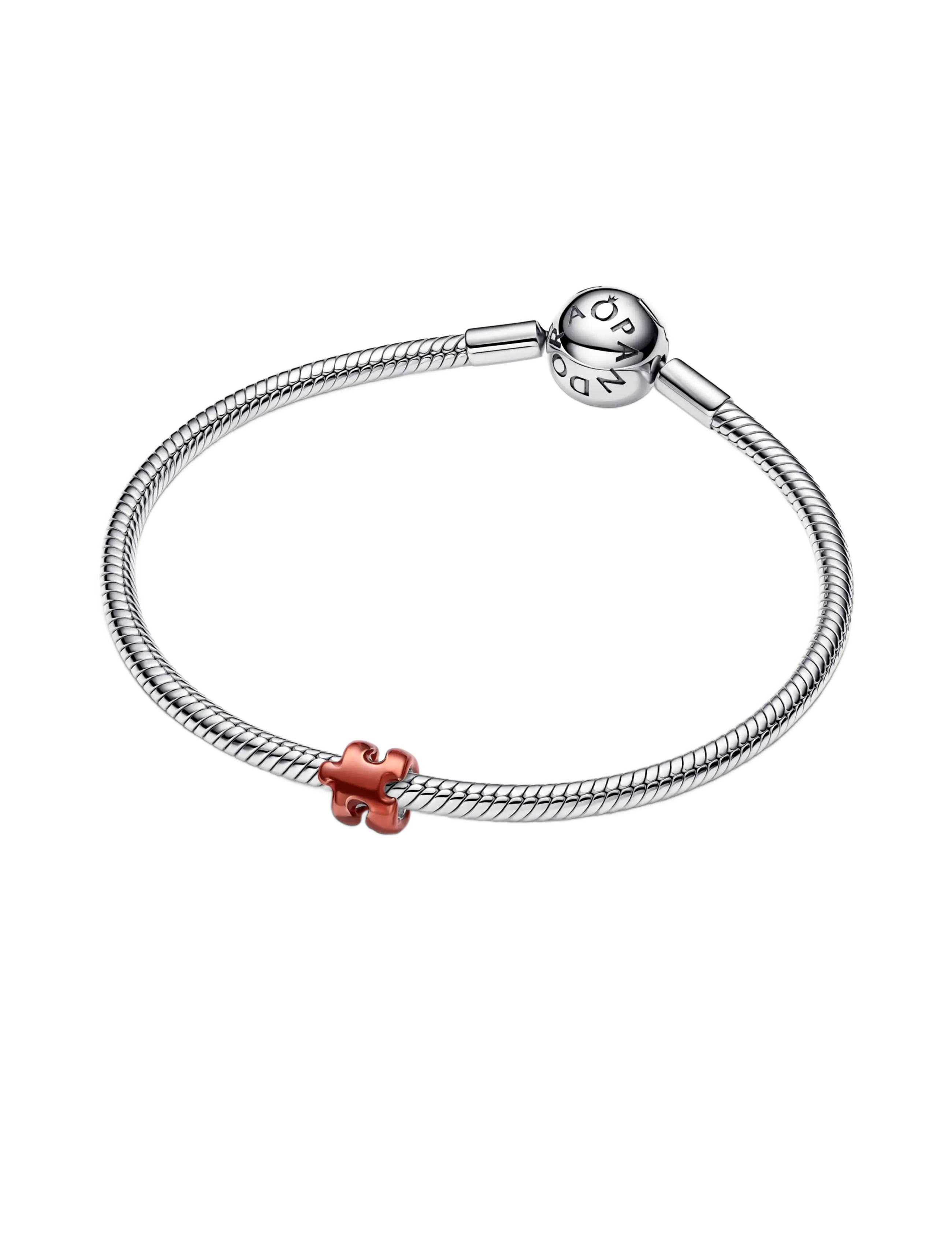 Pandora - Orange Puzzle Piece Mini Charm - hängen & berlocker - orange - 3
