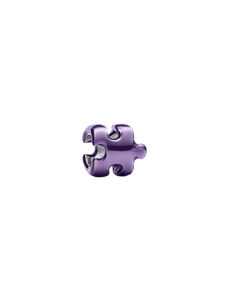 Pandora - Purple Puzzle Piece Mini Charm - hängen & berlocker - purple - 1