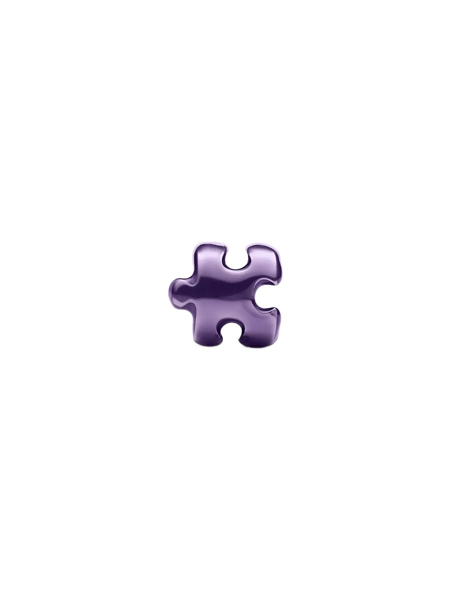 Pandora - Purple Puzzle Piece Mini Charm - hängen & berlocker - purple - 2