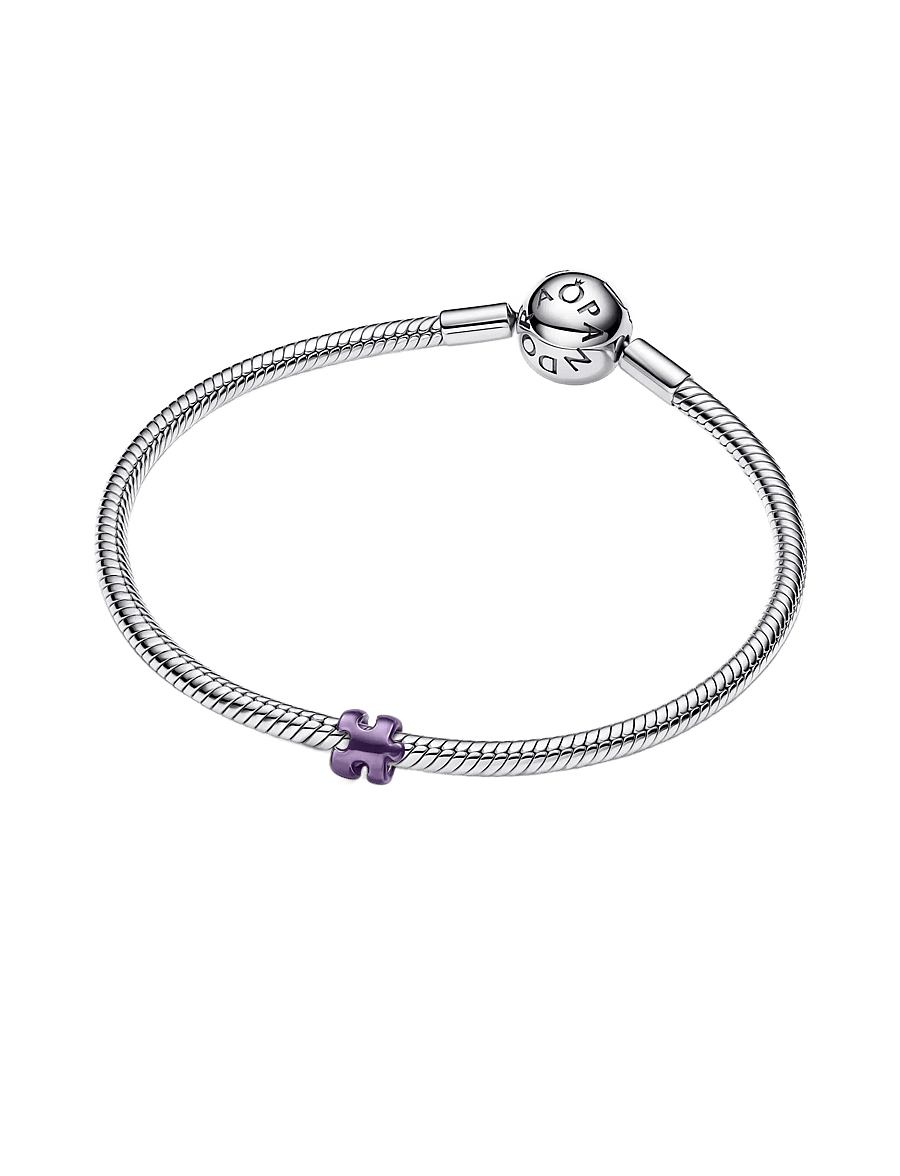 Pandora - Purple Puzzle Piece Mini Charm - hängen & berlocker - purple - 3