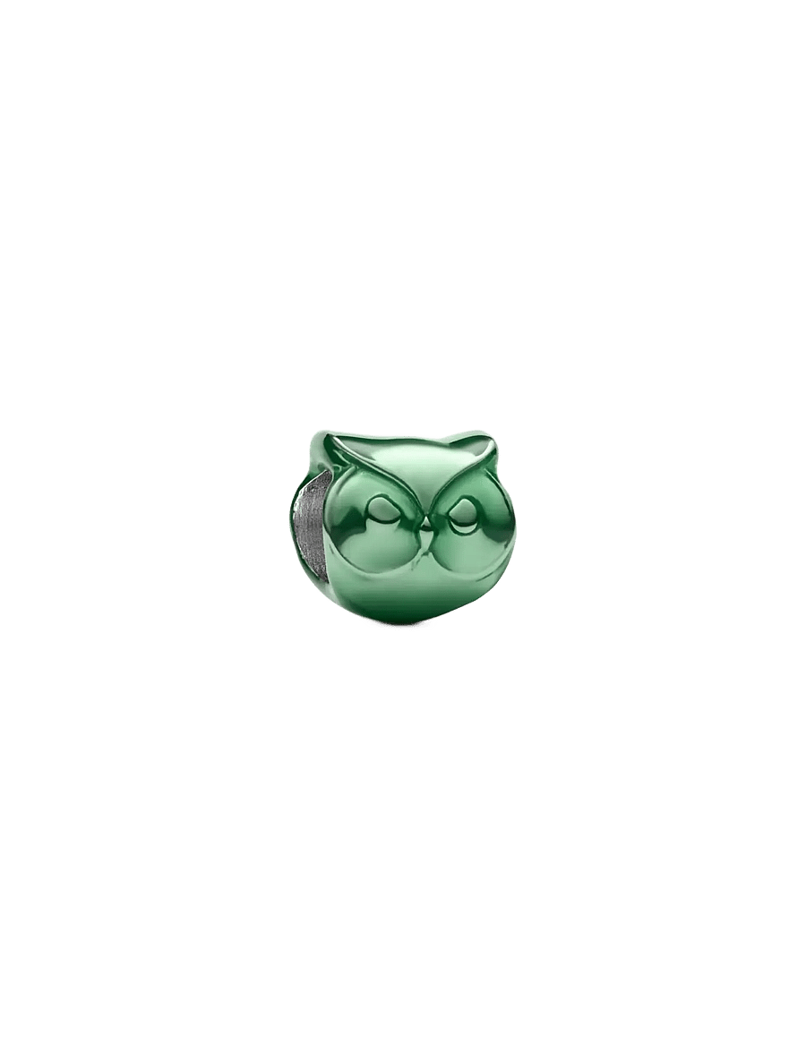 Pandora - Green Owl Mini Charm - hängen & berlocker - green - 1