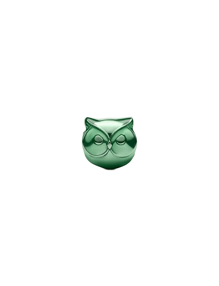 Pandora - Green Owl Mini Charm - hängen & berlocker - green - 2