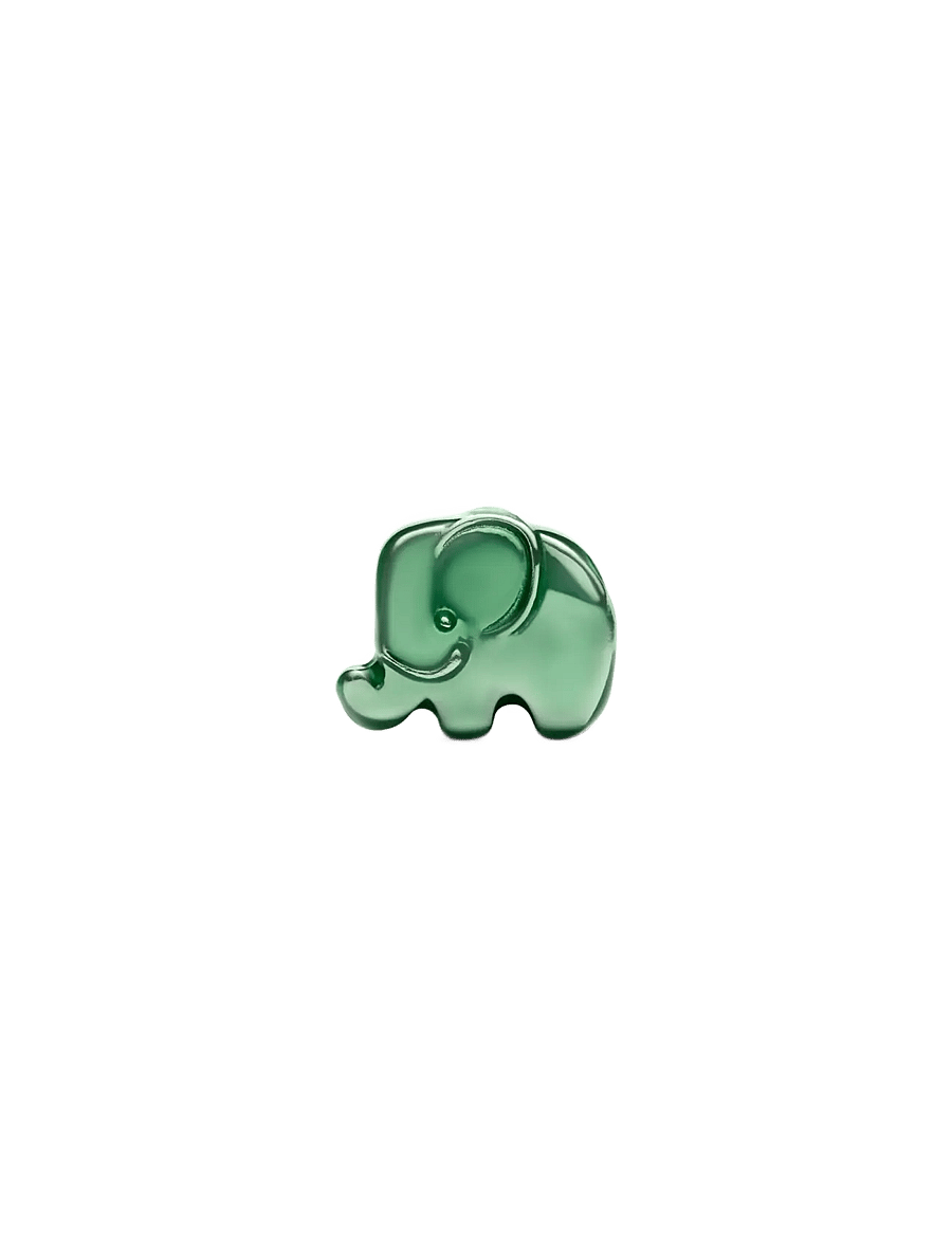 Pandora - Green Elephant Mini Charm - hängen & berlocker - green - 2