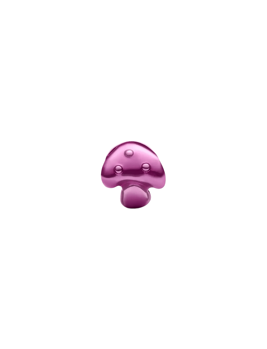 Pandora - Pink Mushroom Mini Charm - hängen & berlocker - pink - 2