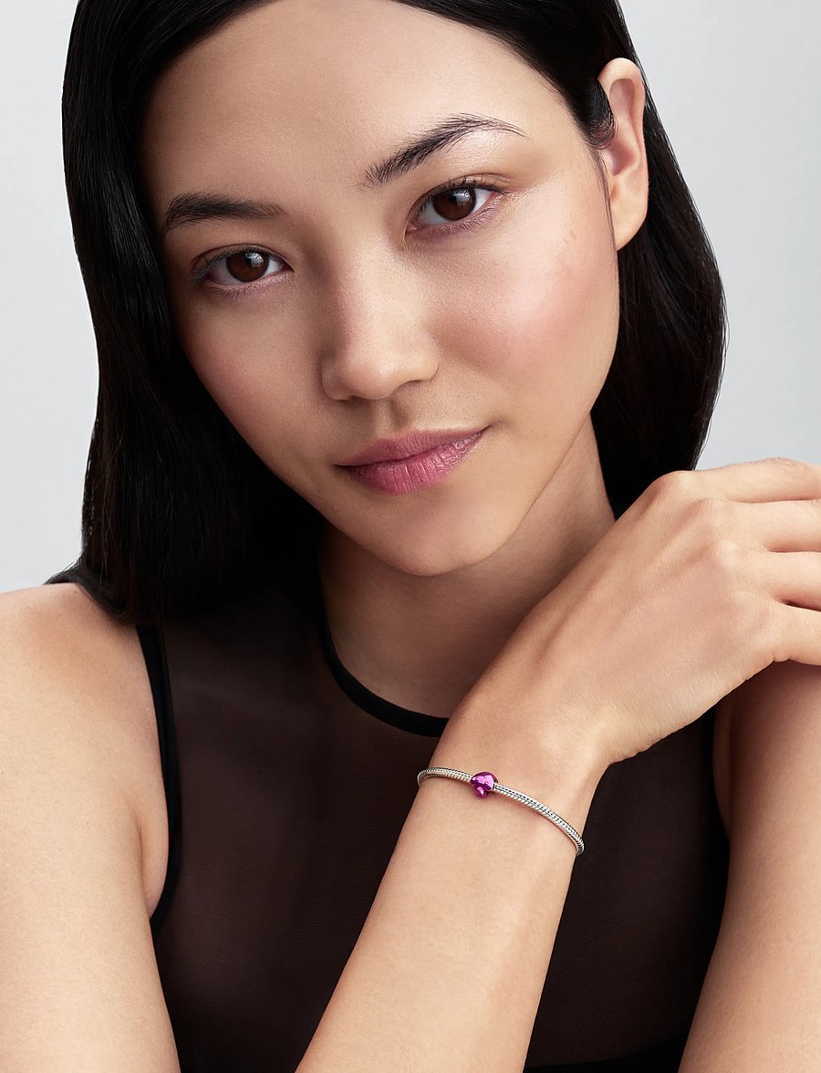 Pandora - Pink Mushroom Mini Charm - hängen & berlocker - pink - 0
