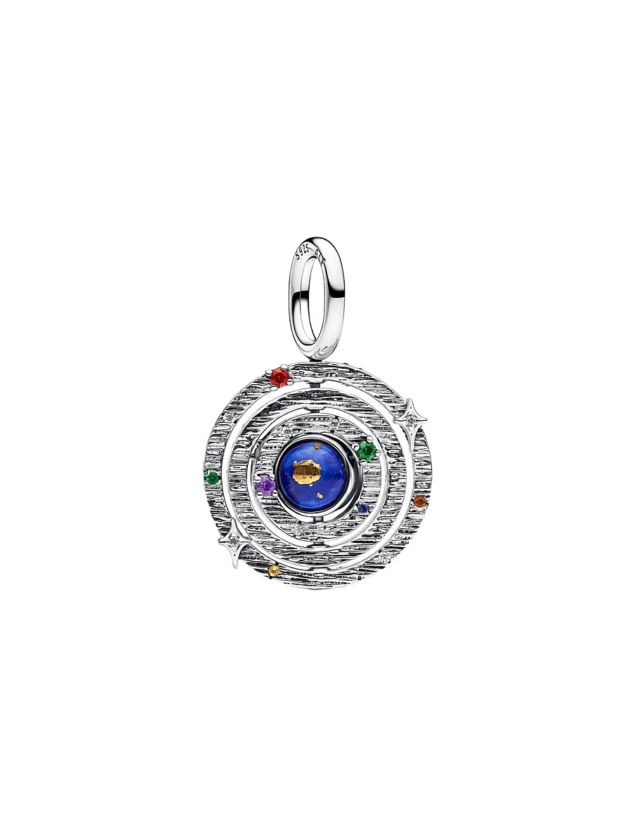 Pandora - Spinning Armillary Sphere Dangle Charm - blue - 1
