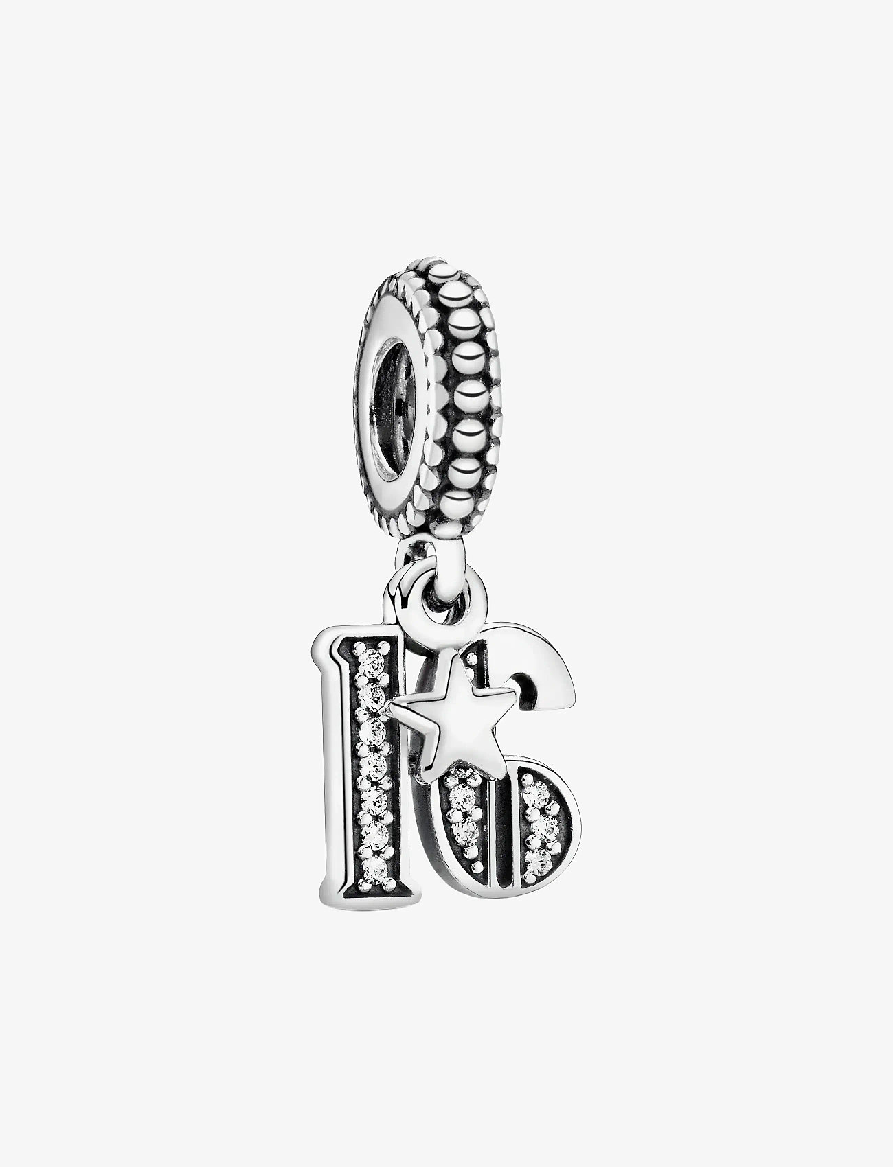 Pandora - 16 silver dangle with clear cubic zirconia - vedhæng - clear - 1