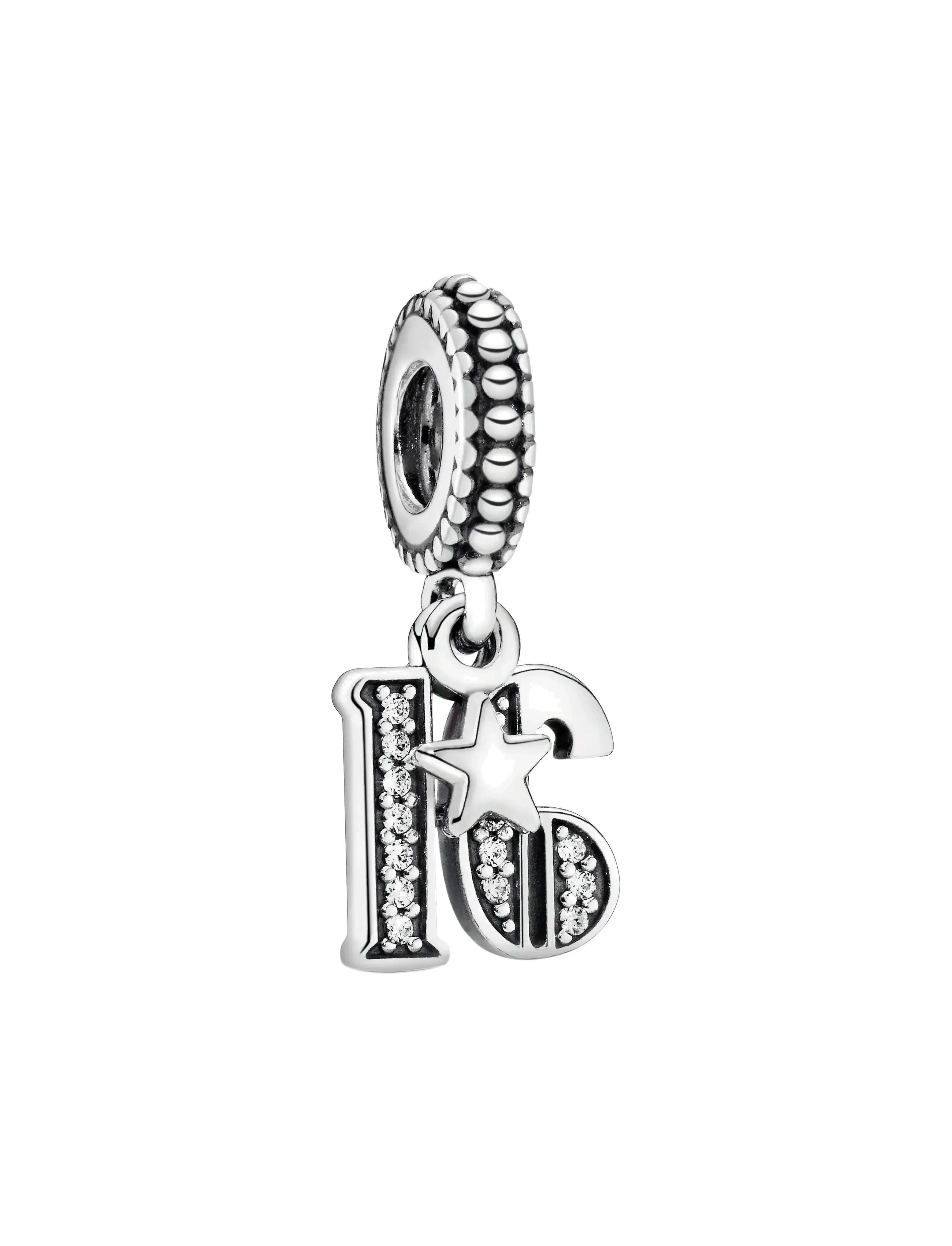 Pandora 16 silver dangle with clear cubic zirconia - Charms - CLEAR / undefined