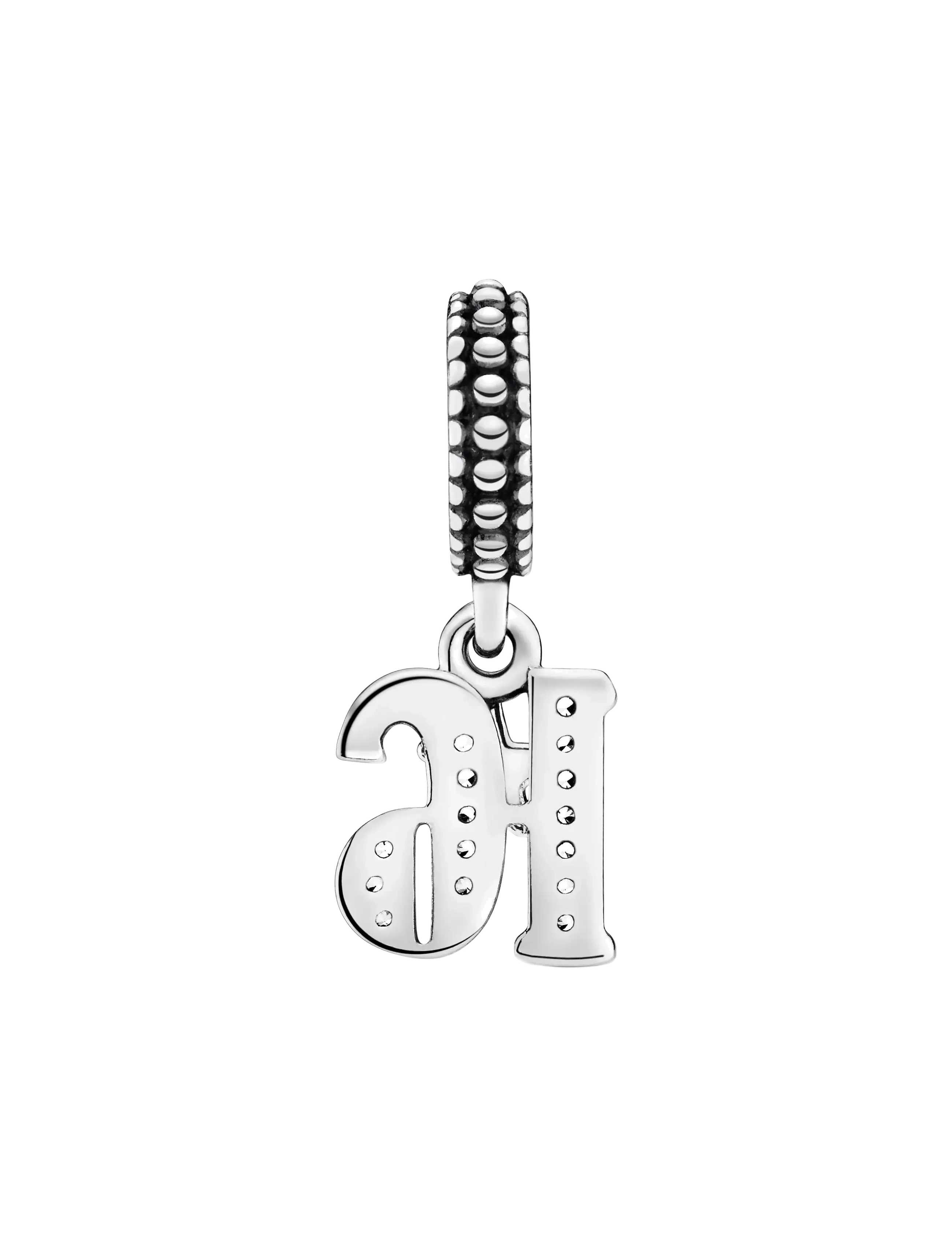 Pandora - 16 silver dangle with clear cubic zirconia - vedhæng - clear - 2