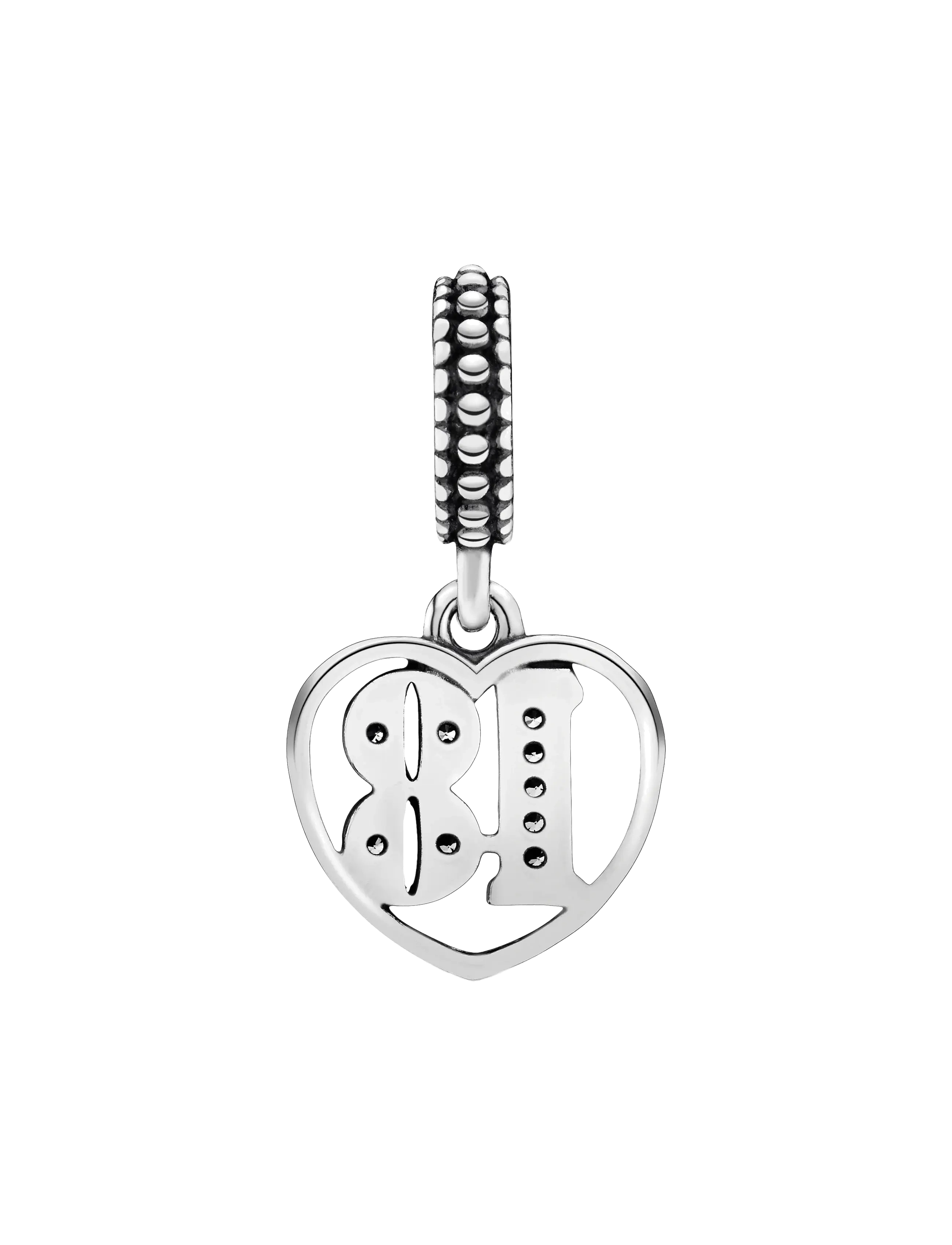 Pandora - 18 silver dangle with clear cubic zirconia - anhänger - clear - 2