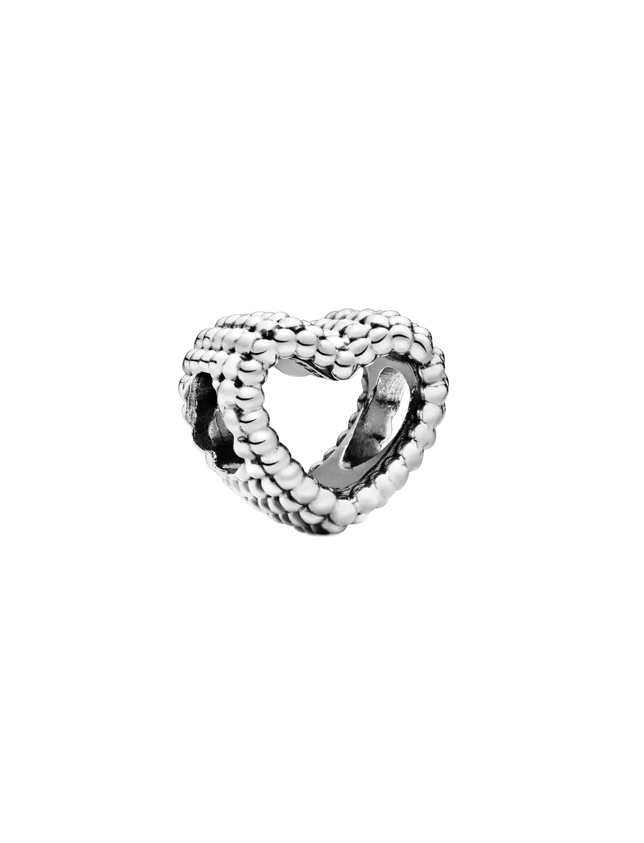 Pandora Beaded heart silver charm - Charms - NO COLOR / undefined
