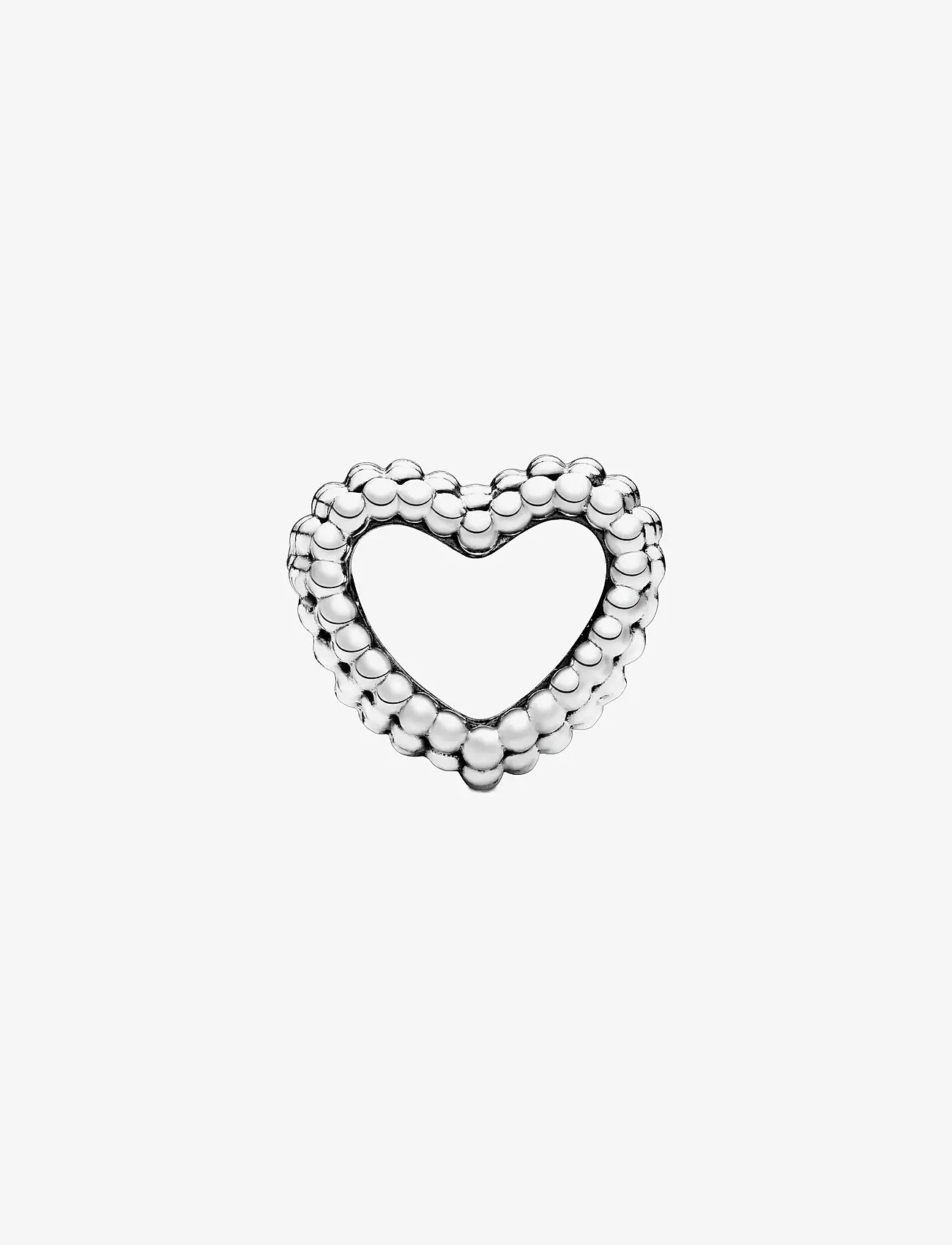 Pandora - Beaded heart silver charm - anheng - no color - 2
