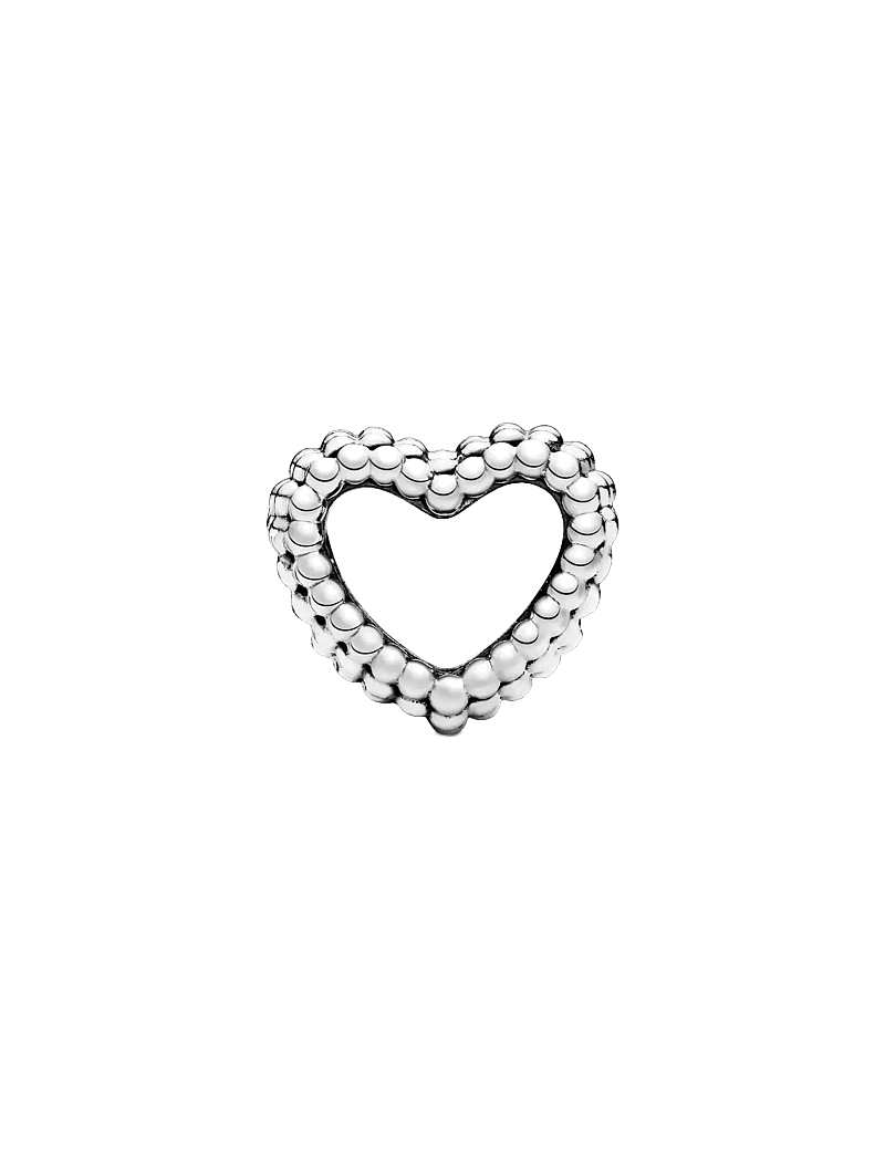 Pandora - Beaded heart silver charm - hängen & berlocker - no color - 2
