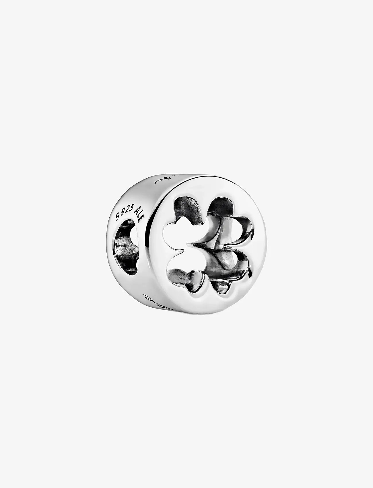 Pandora - Openwork clover silver charm - pendants - no color - 1
