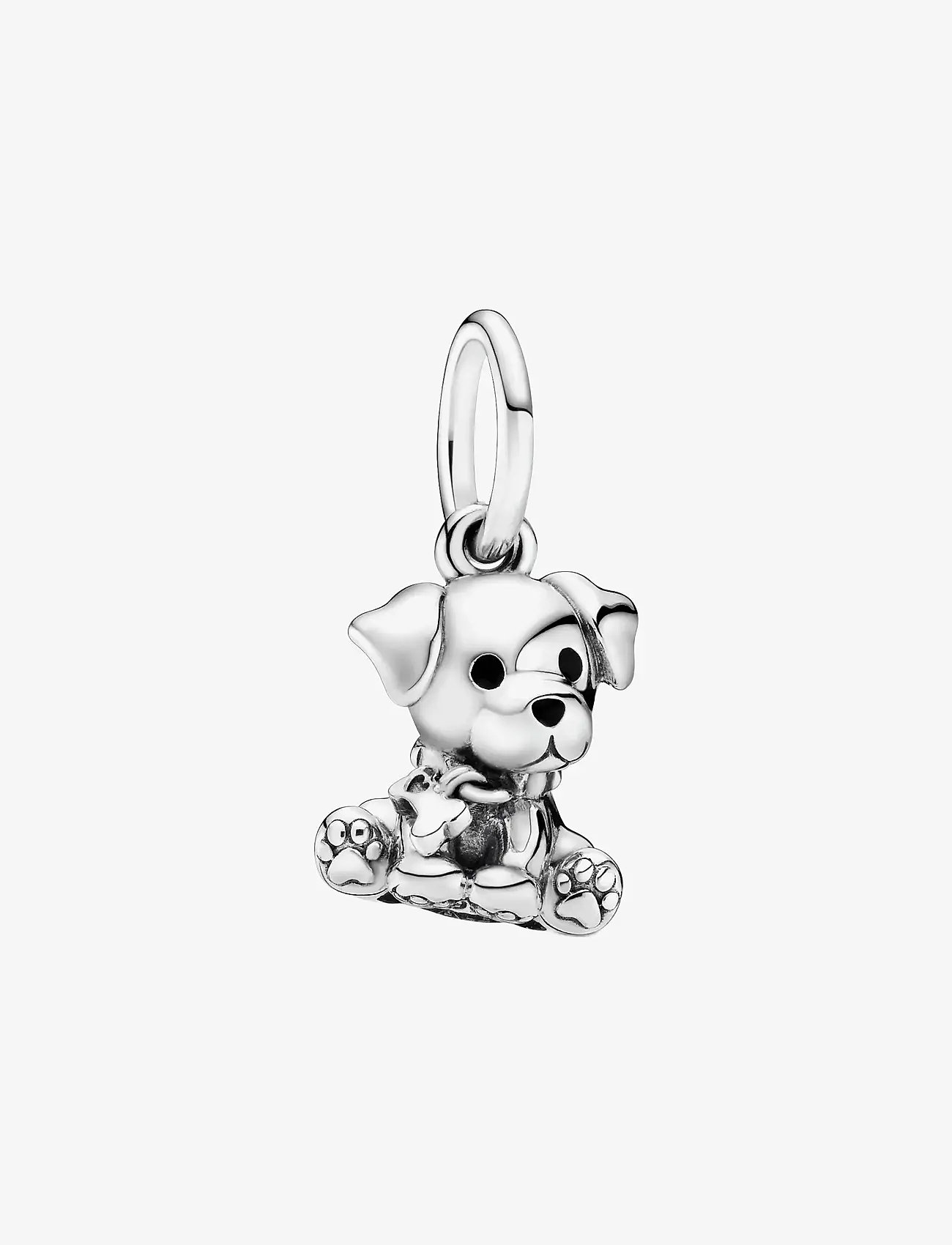 Pandora - Labrador dog silver dangle with black enamel - anhänger - black - 1