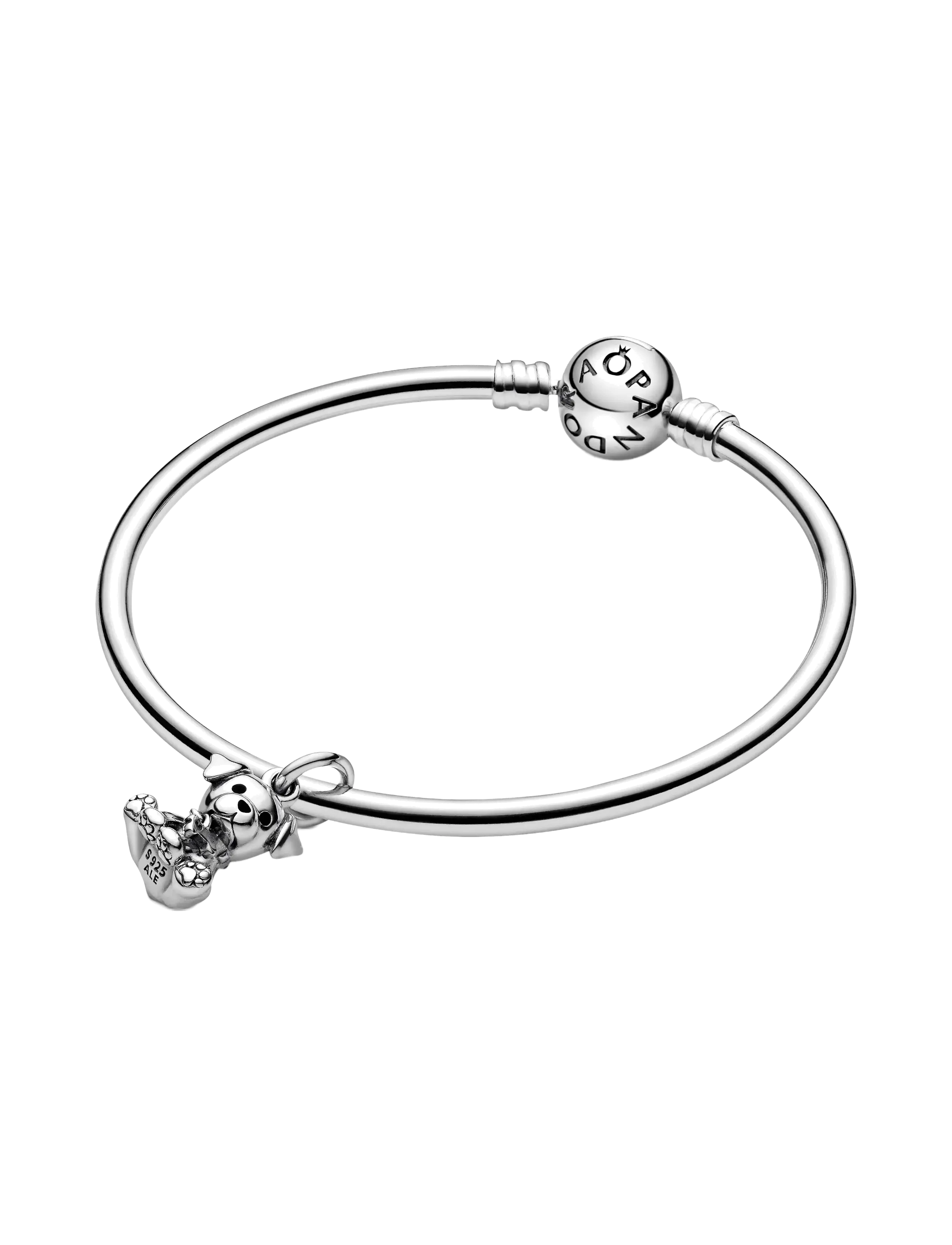 Pandora - Labrador dog silver dangle with black enamel - pendants - black - 4