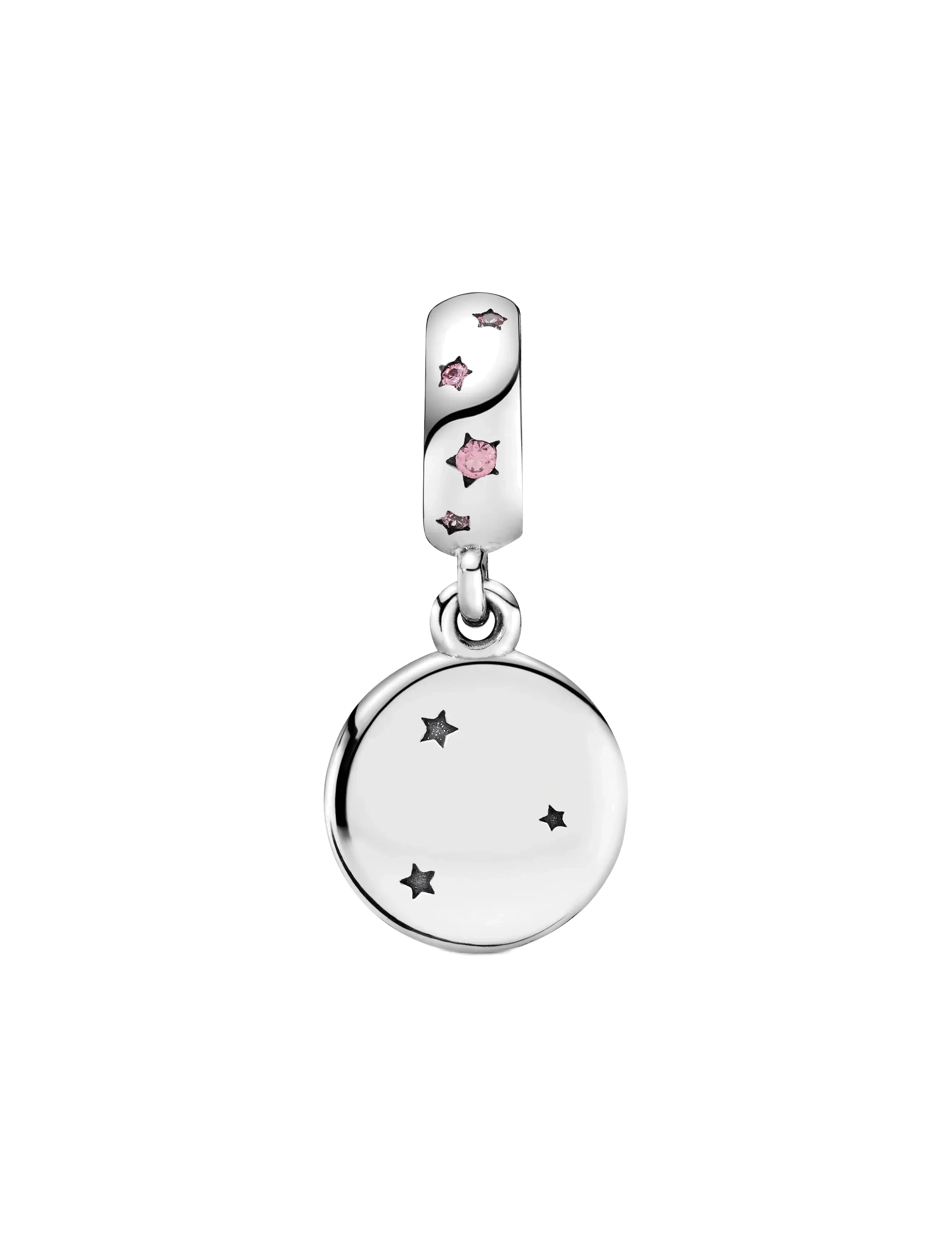Pandora - Sisters silver dangle with fancy fuchsia pink cubic zirconia - vedhæng - pink - 2