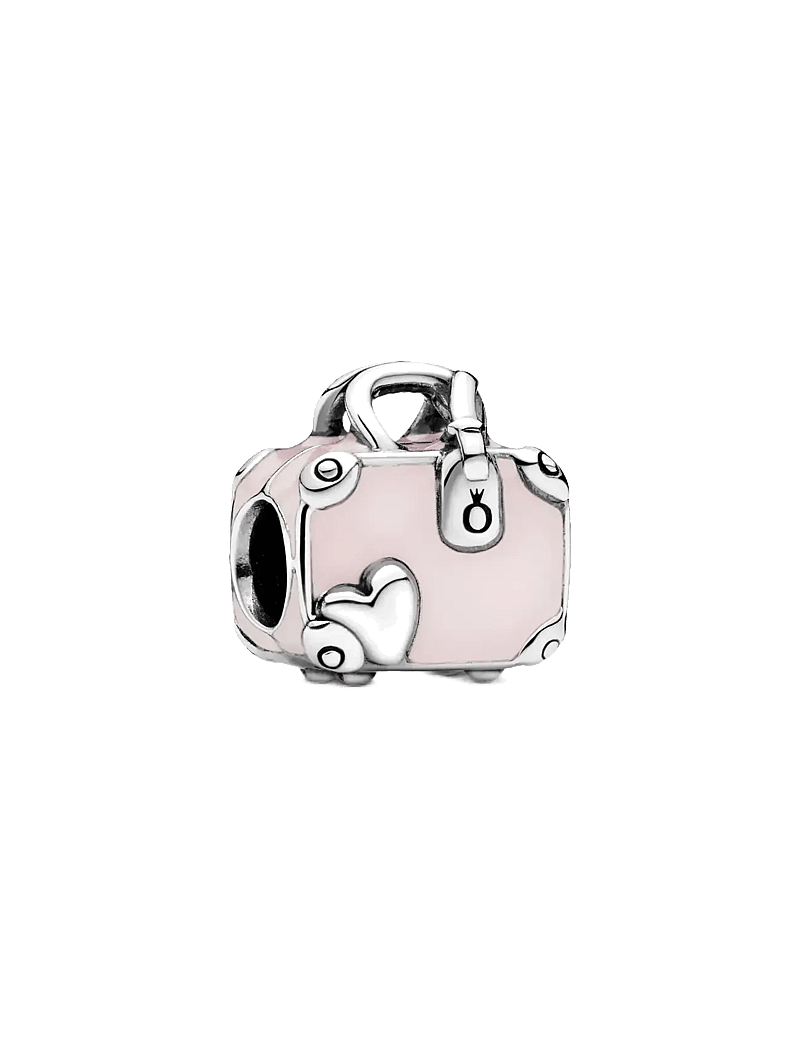Pandora - Suitcase silver charm with pink enamel - hängen & berlocker - pink - 1