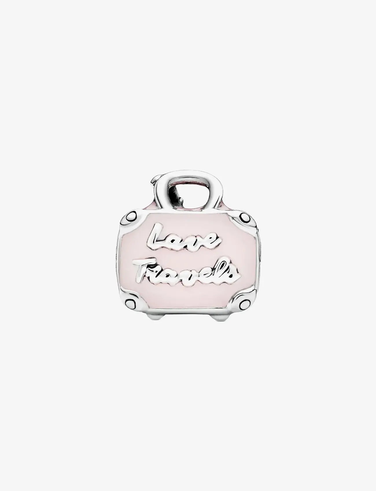 Pandora - Suitcase silver charm with pink enamel - hengiskraut - pink - 2