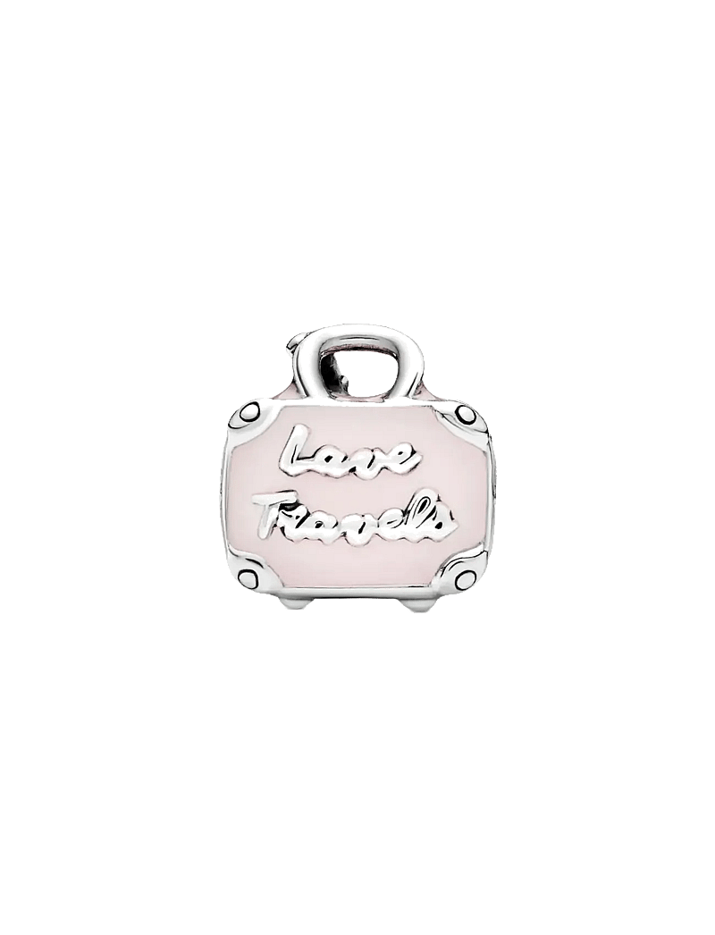 Pandora - Suitcase silver charm with pink enamel - hängen & berlocker - pink - 2
