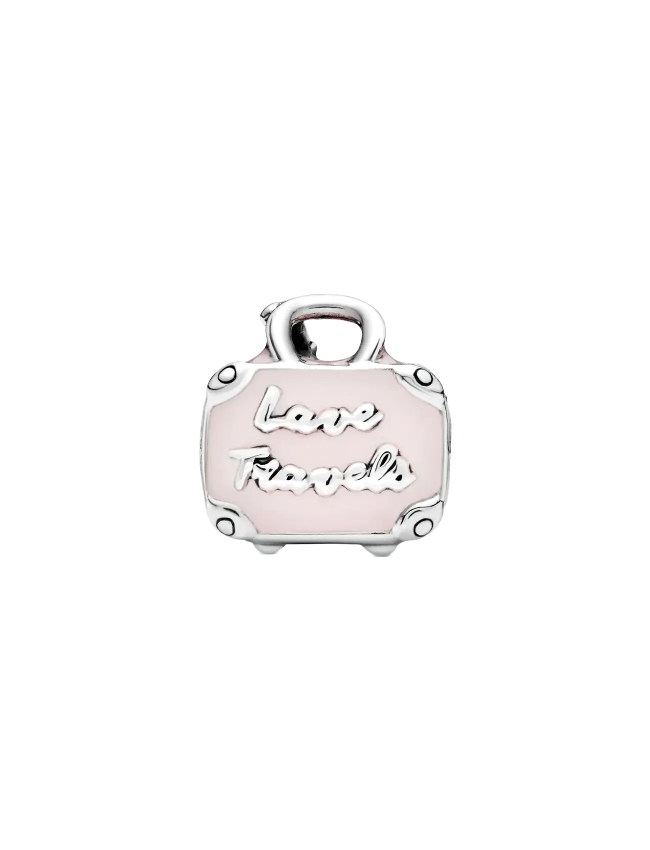 Pandora - Suitcase silver charm with pink enamel - hängen & berlocker - pink - 2