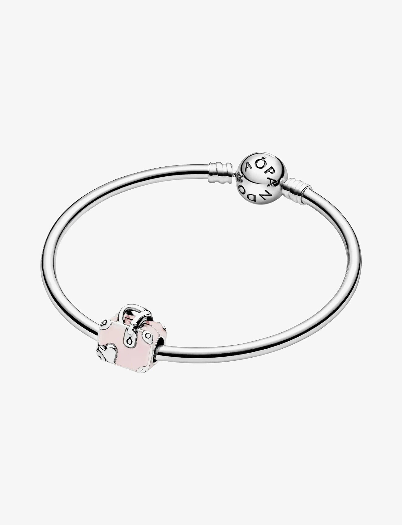 Pandora - Suitcase silver charm with pink enamel - hengiskraut - pink - 3