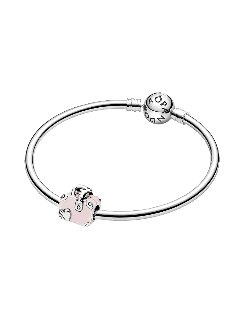 Pandora - Suitcase silver charm with pink enamel - hängen & berlocker - pink - 3