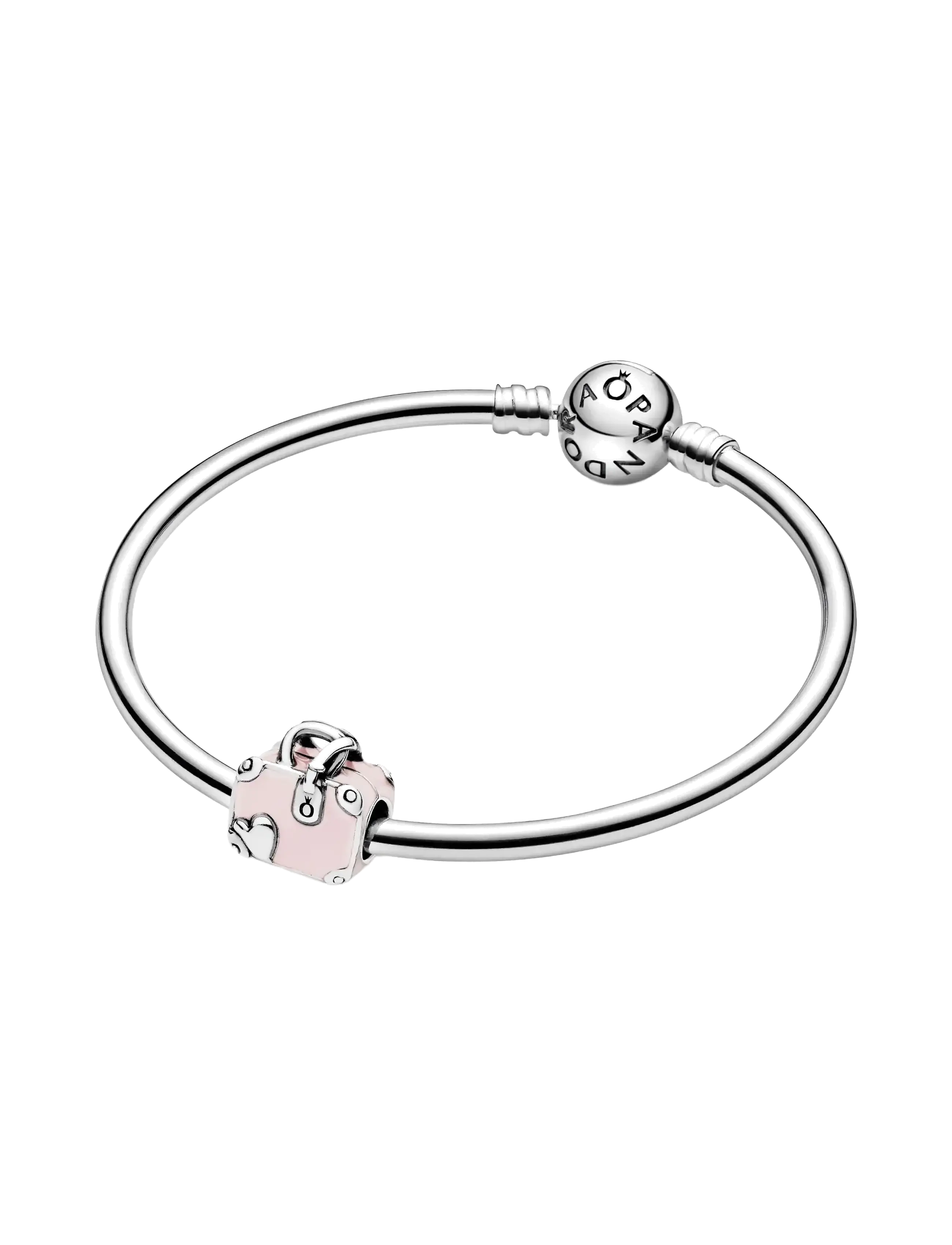 Pandora - Suitcase silver charm with pink enamel - hängen & berlocker - pink - 3