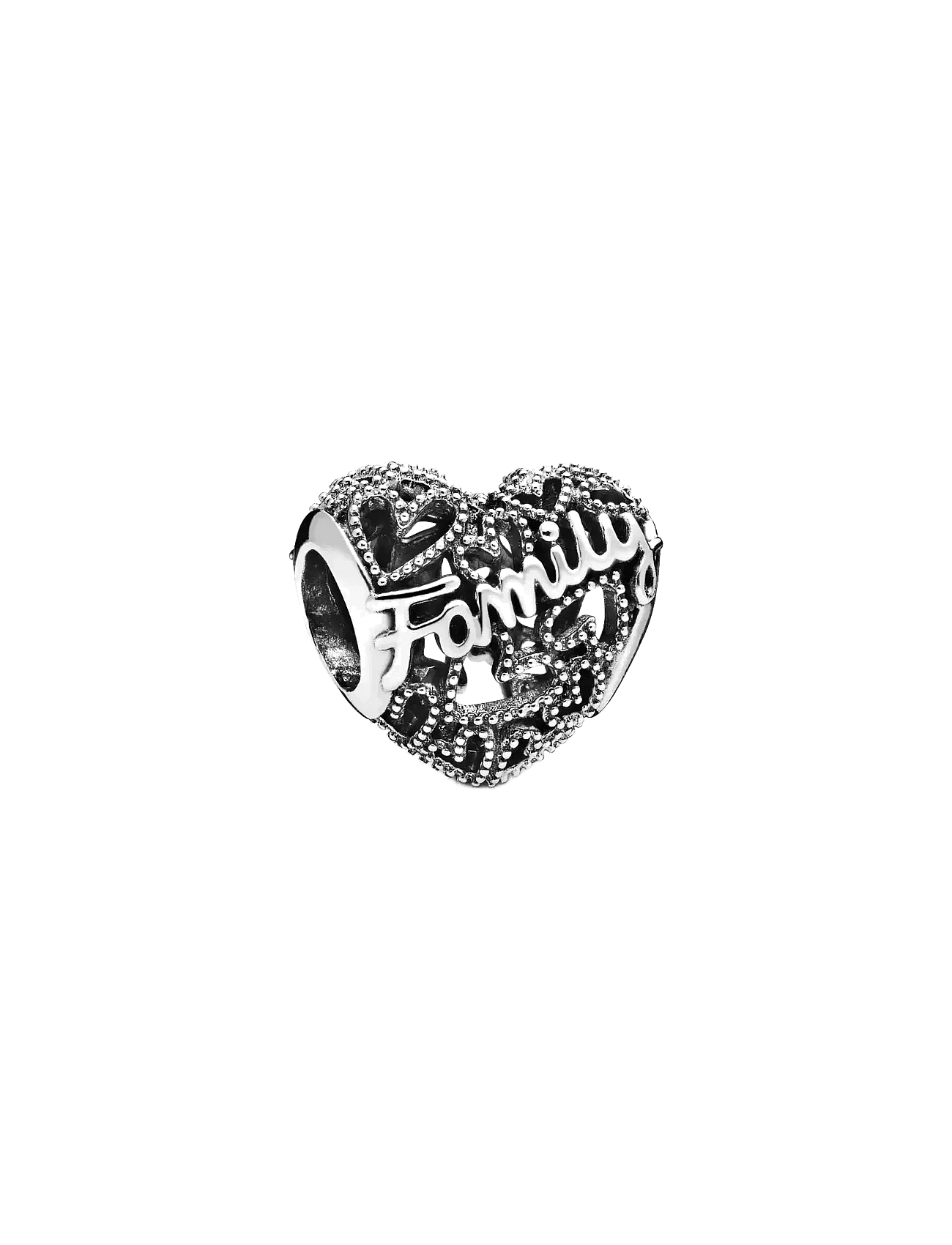 Heart sterling silver charm - NO COLOR