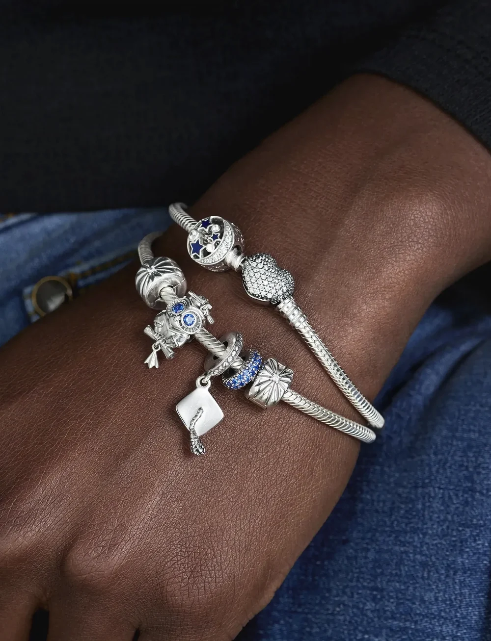 Pandora - Sterling silver clip with clear cubic zirconia - ripatsid - clear - 2