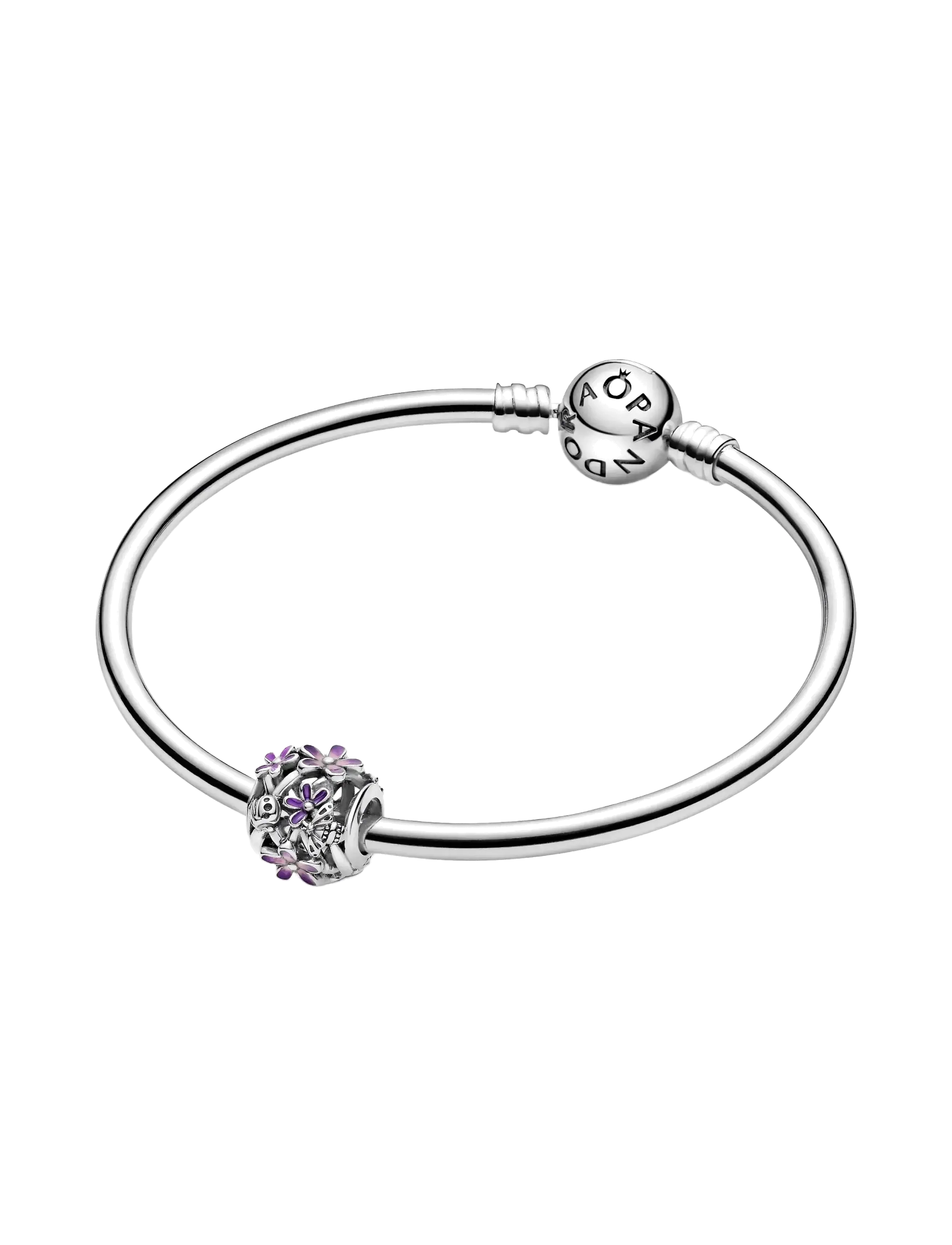 Pandora - Daisy sterling silver charm with purple and shaded pink enamel - anhänger - purple - 2