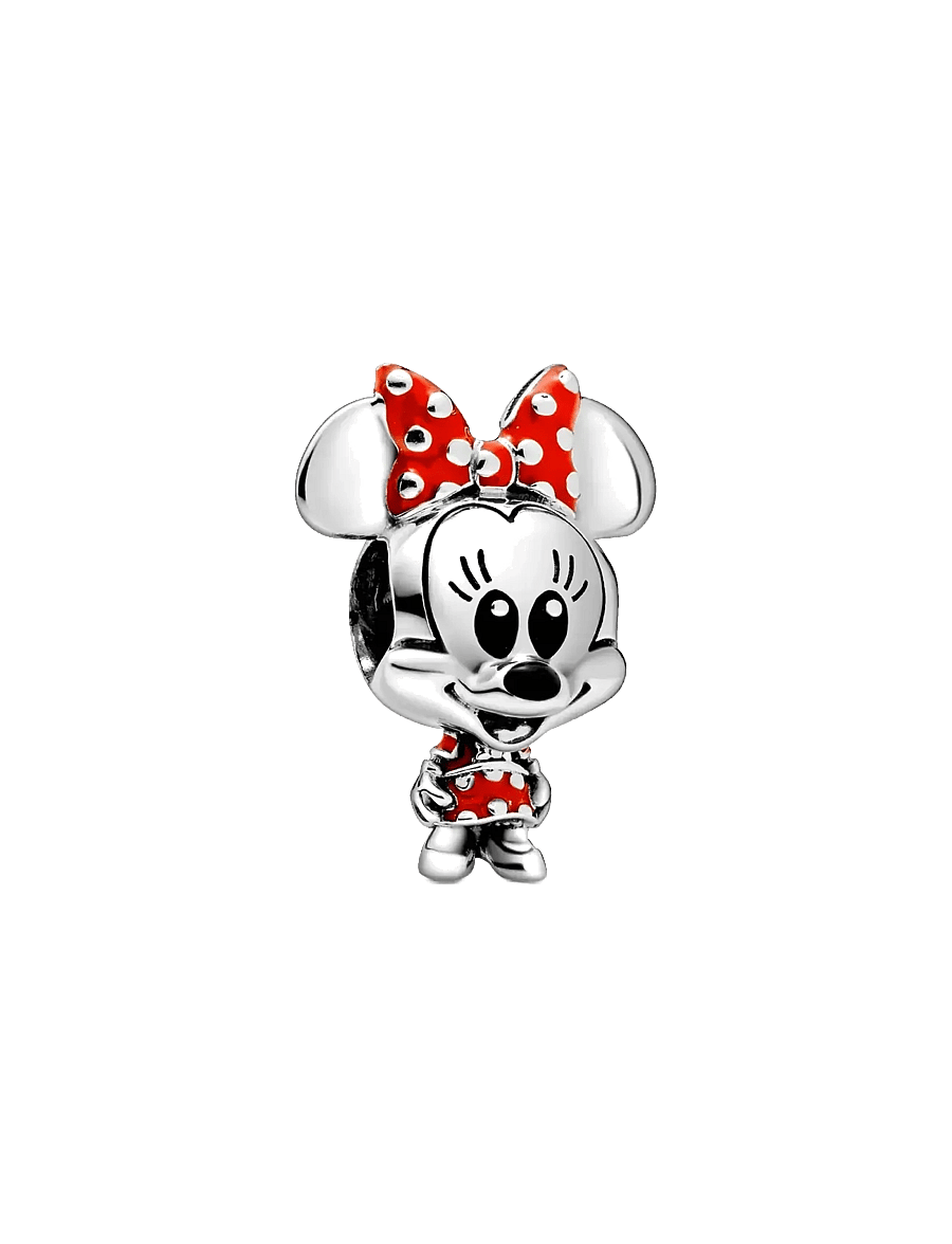 Pandora - Disney Minnie sterling silver charm with red and black enamel - vedhæng - multicolor - 1