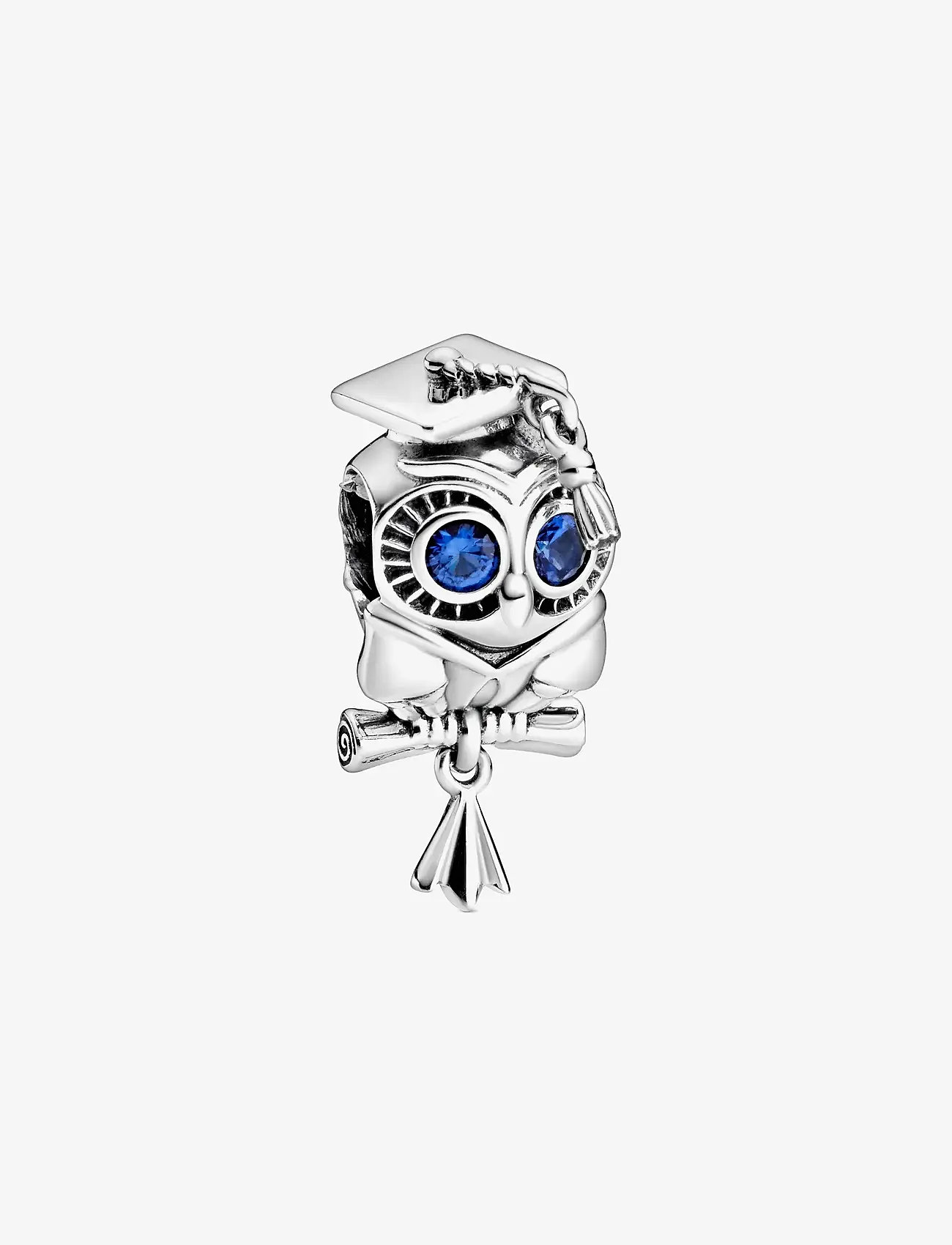 Pandora - Graduation owl sterling silver charm with stellar blue crystal - blue - 1