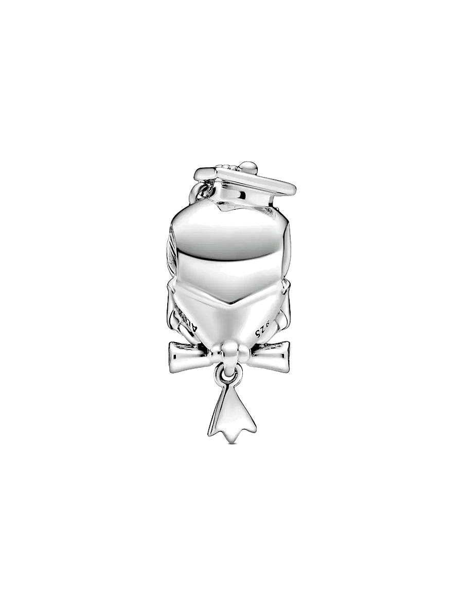 Pandora - Graduation owl sterling silver charm with stellar blue crystal - anhänger - blue - 2