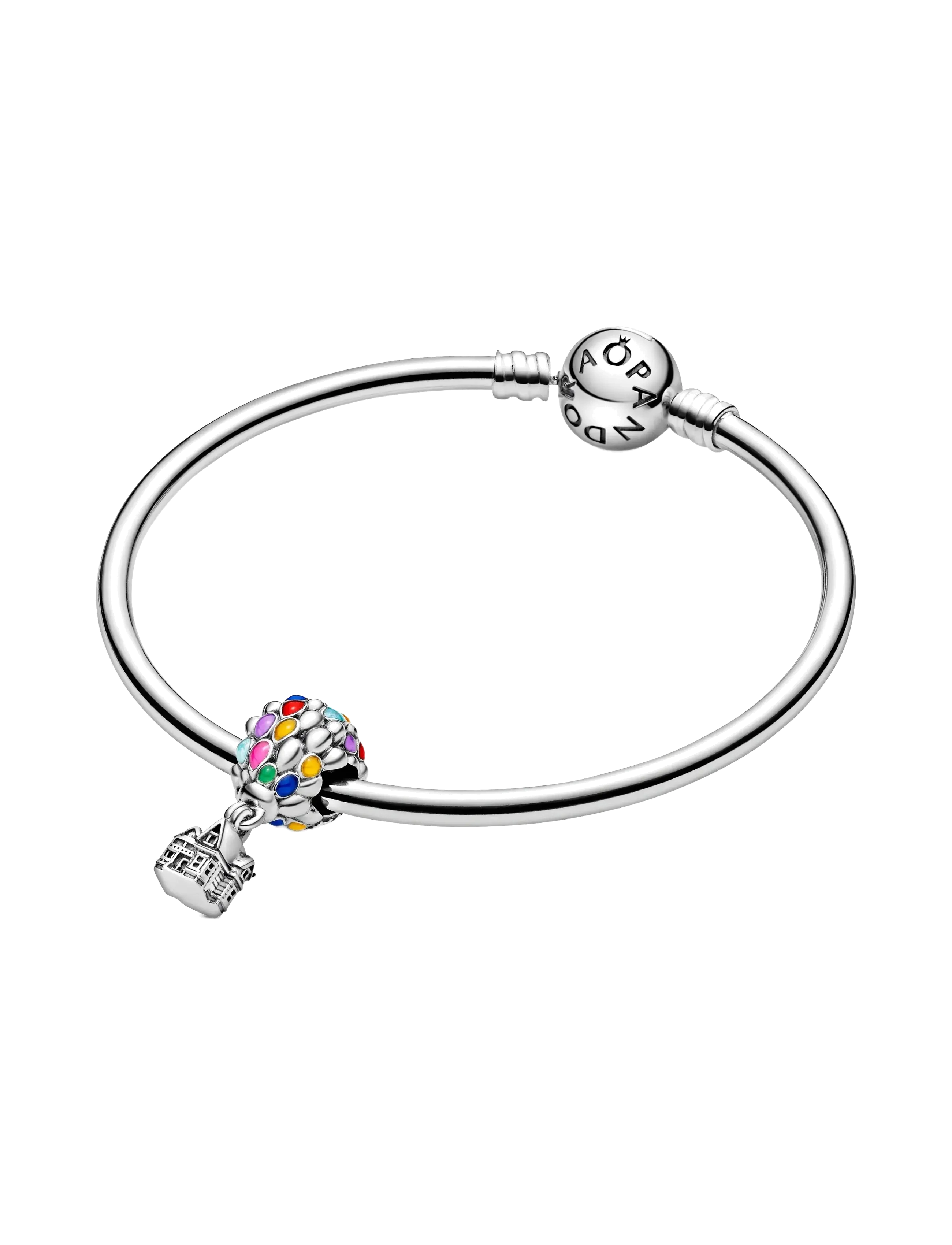 Pandora - Disney Up balloon sterling silver charm with blue, green, orange, pink and light blue enamel - pendentifs - multicolor - 2