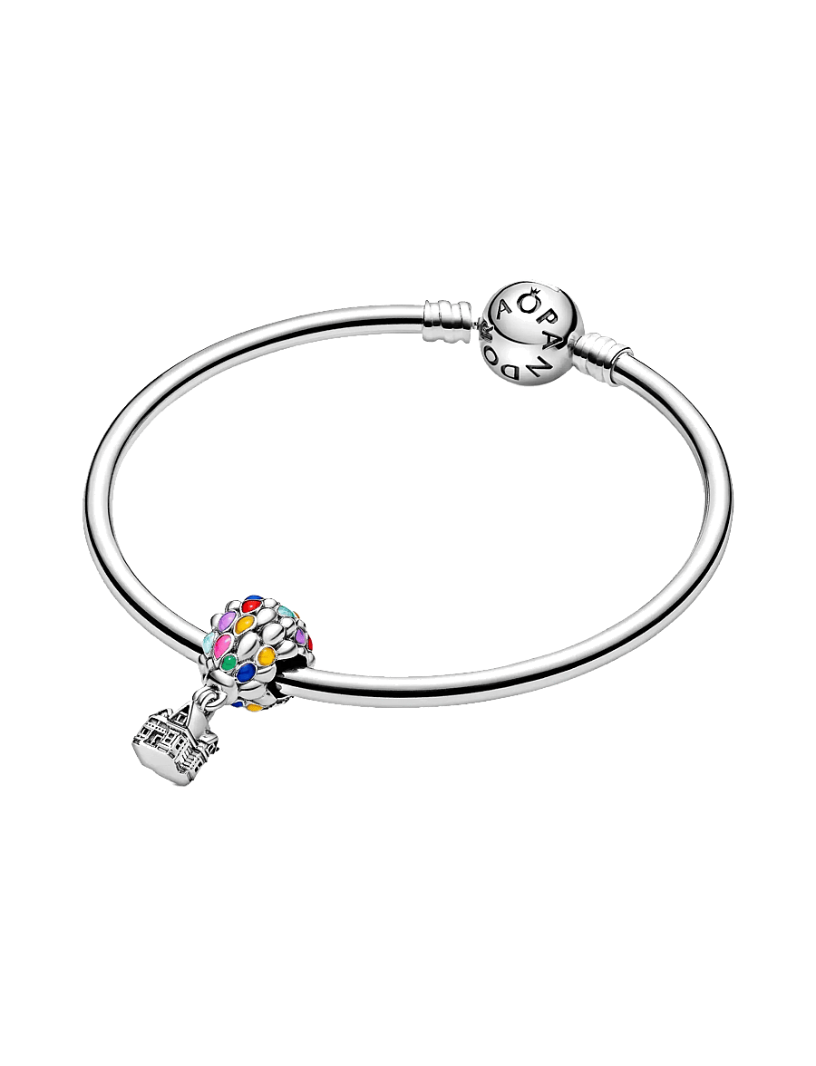 Pandora - Disney Up balloon sterling silver charm with blue, green, orange, pink and light blue enamel - pendentifs - multicolor - 2