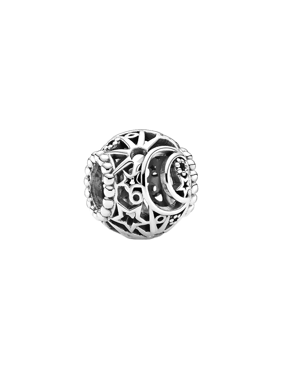 Pandora - Moon and star sterling silver charm - hängen & berlocker - no color - 1