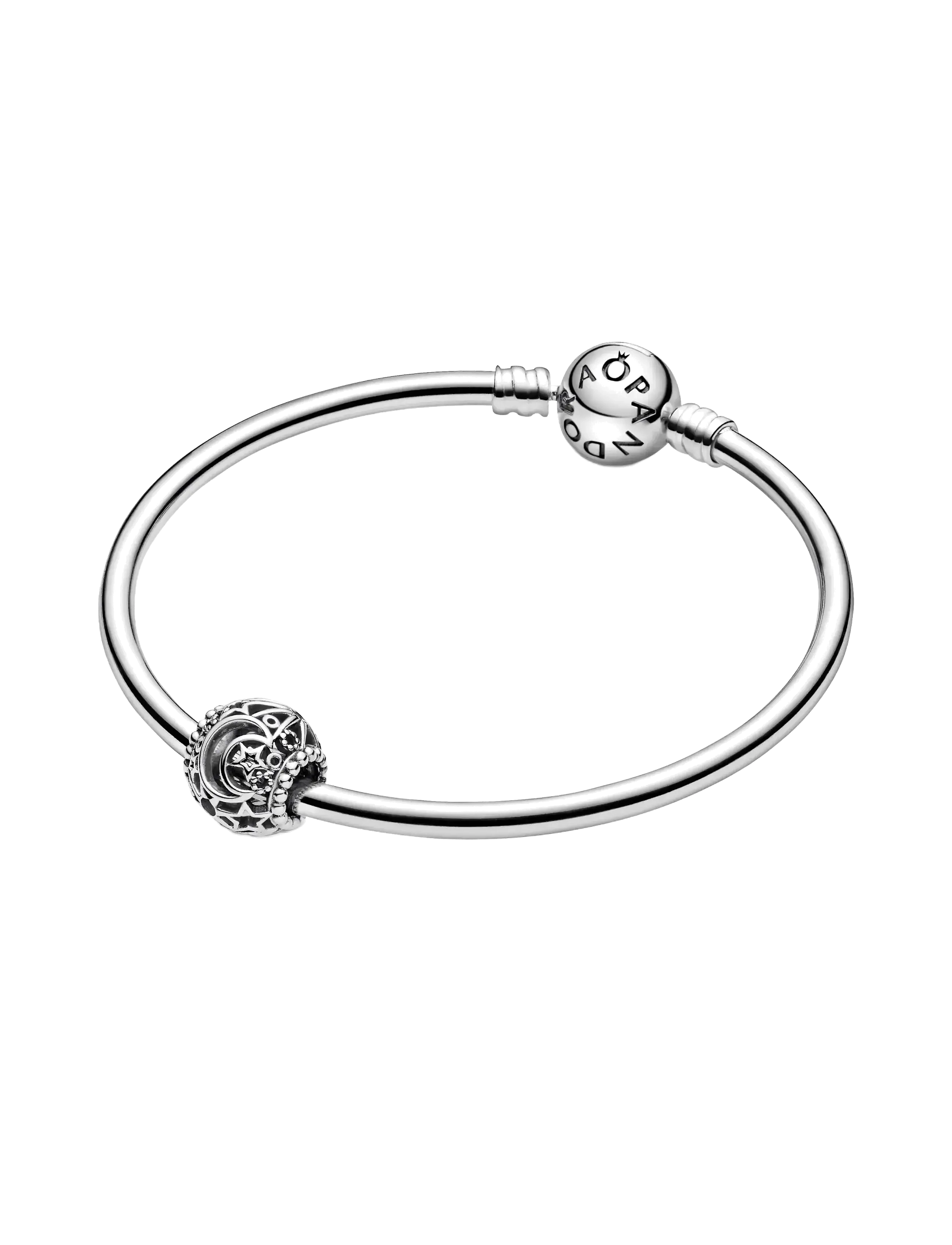 Pandora - Moon and star sterling silver charm - pendants - no color - 2