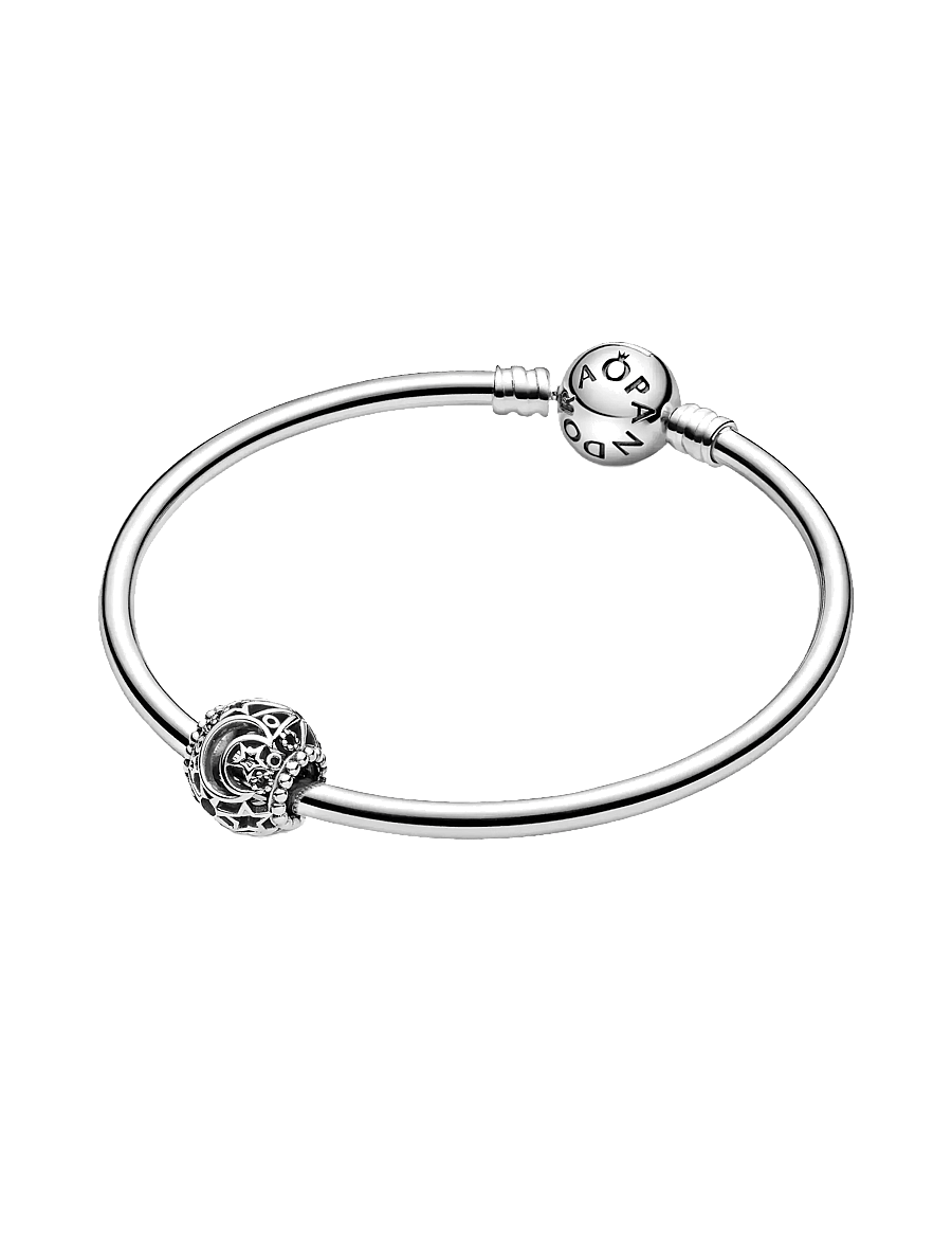Pandora - Moon and star sterling silver charm - hängen & berlocker - no color - 2