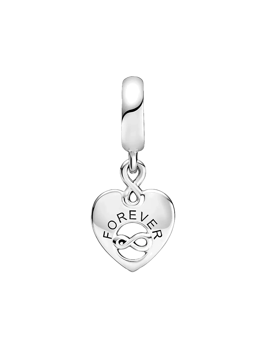 Pandora - Friends and infinity heart sterling silver dangle with clear cubic zirconia - anhänger - clear - 2