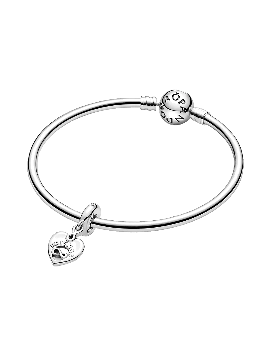 Pandora - Friends and infinity heart sterling silver dangle with clear cubic zirconia - anhänger - clear - 3
